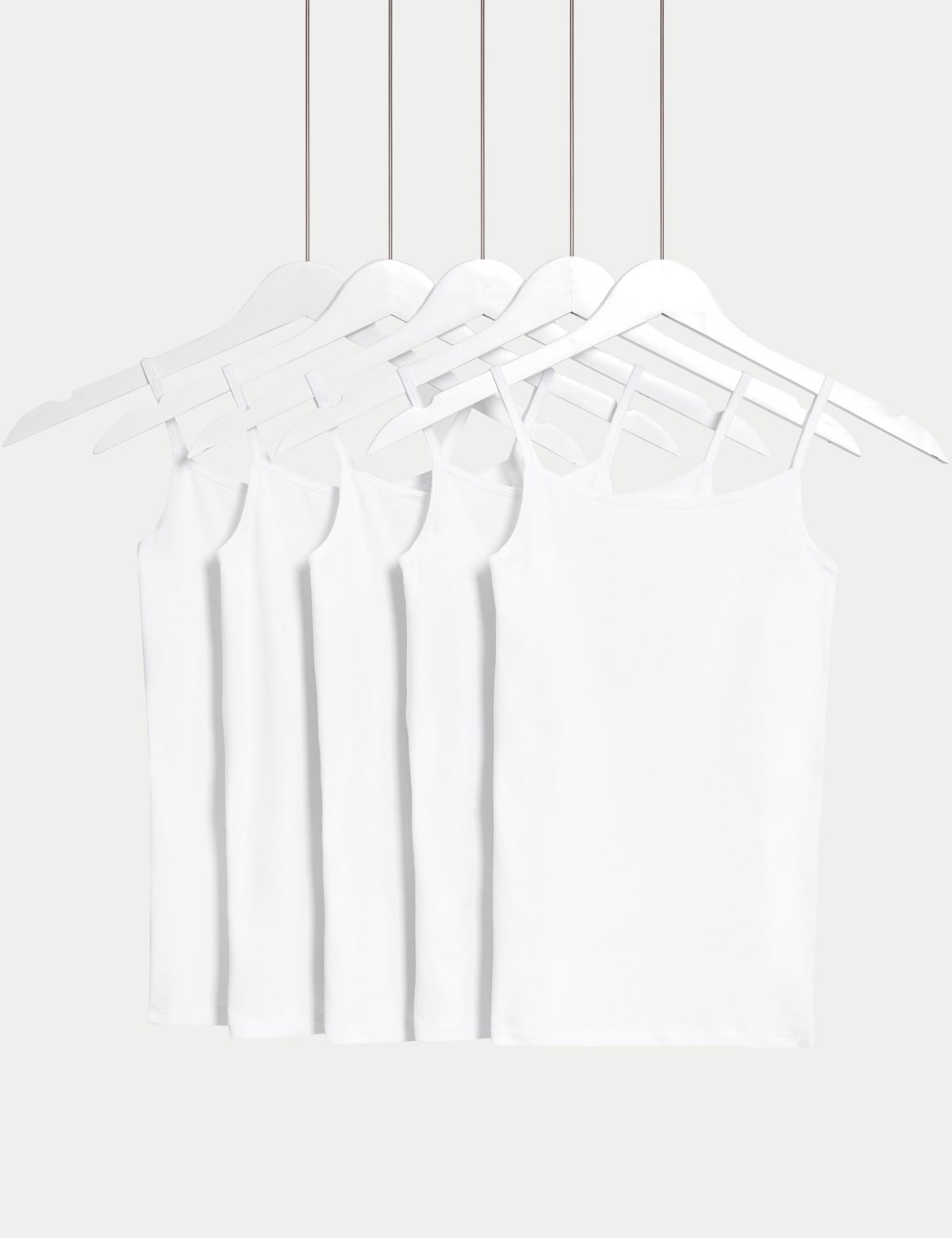 

Marks & Spencer 5pk Cotton with Stretch Camis (5-14 Years) (GIRLS, WHITE, 11-12)