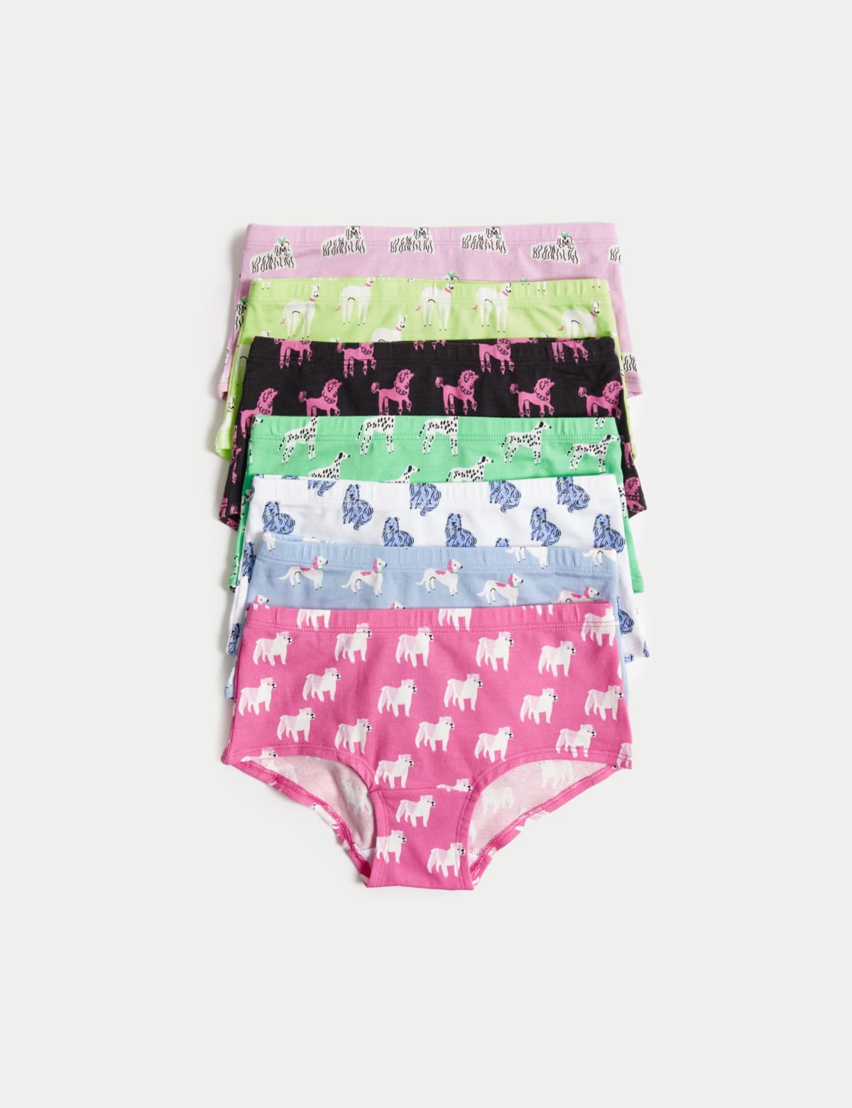 

Marks & Spencer 7pk Cotton Rich Dog Print Shorts (GIRLS, MULTI/BRIGHTS, 11-12)