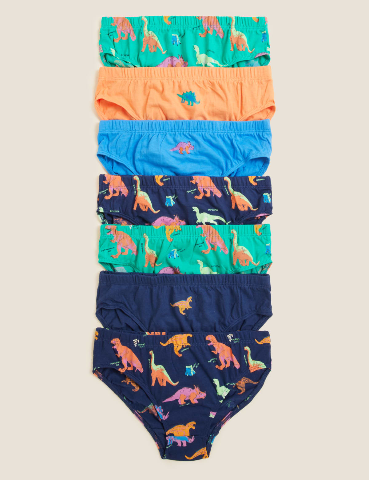 

Marks & Spencer 7pk Pure Cotton Dinosaur Briefs (18 Mths - 10 Yrs) (BOYS, MULTI, 6-7 Y)