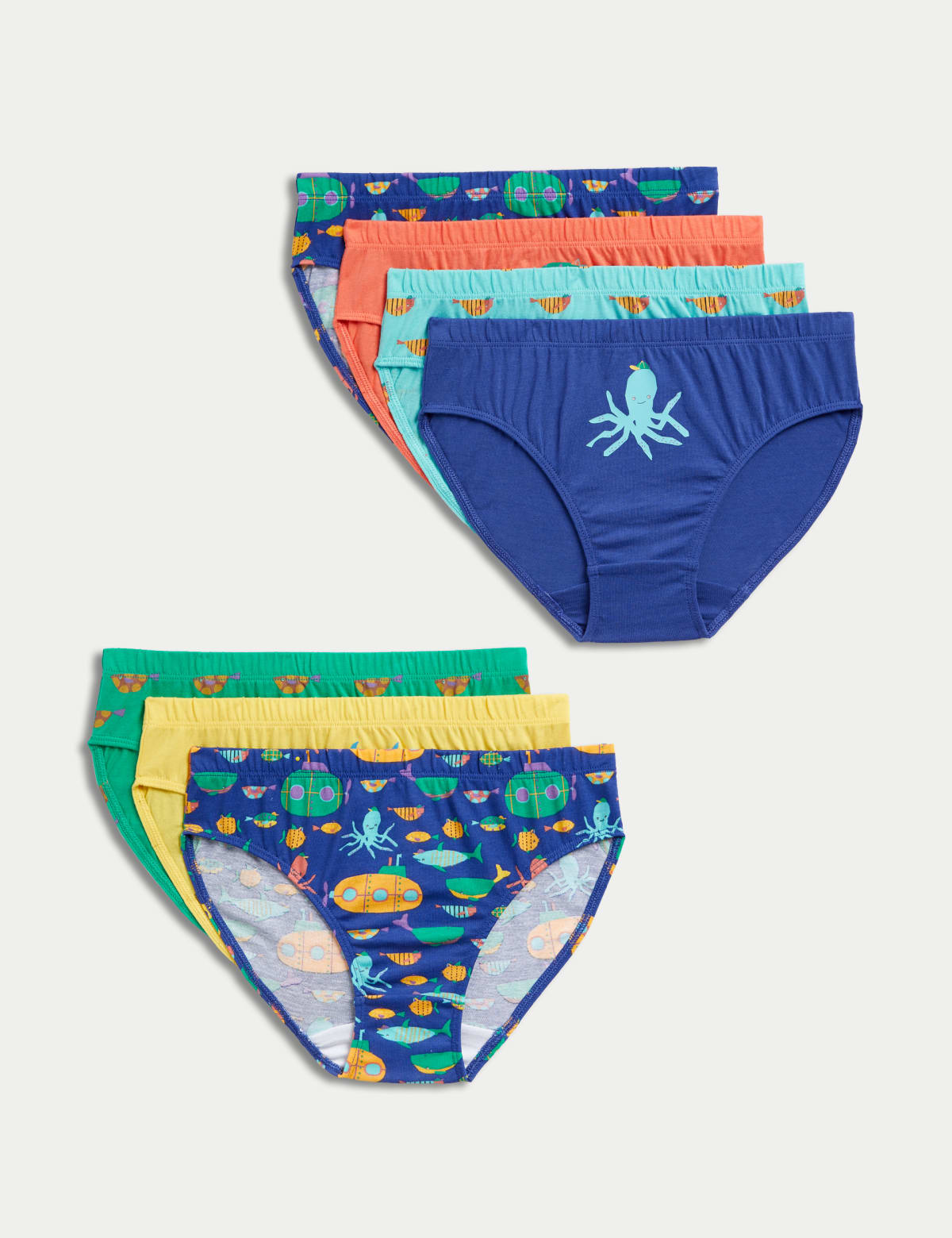 

Marks & Spencer 7pk Pure Cotton Sea Life Briefs (BOYS, MULTI, 6-7 Y)