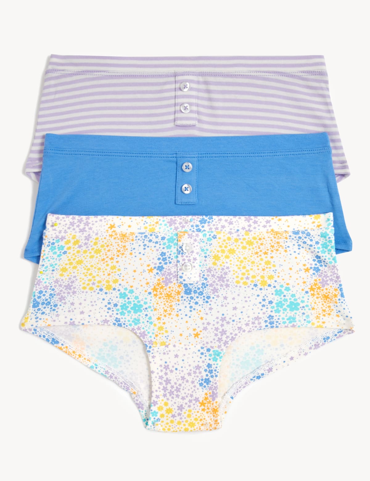 

Marks & Spencer 3pk Cotton Rich Floral Striped Shorts (GIRLS, MULTI/BRIGHTS, 11-12)