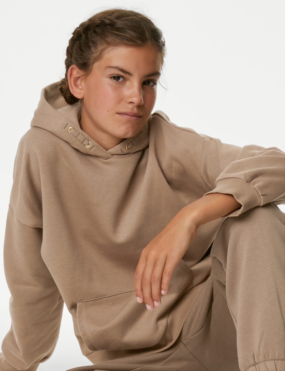 

Marks & Spencer Cotton Rich Hoodie (6-16 Yrs) (GIRLS, MINK, 11-12)