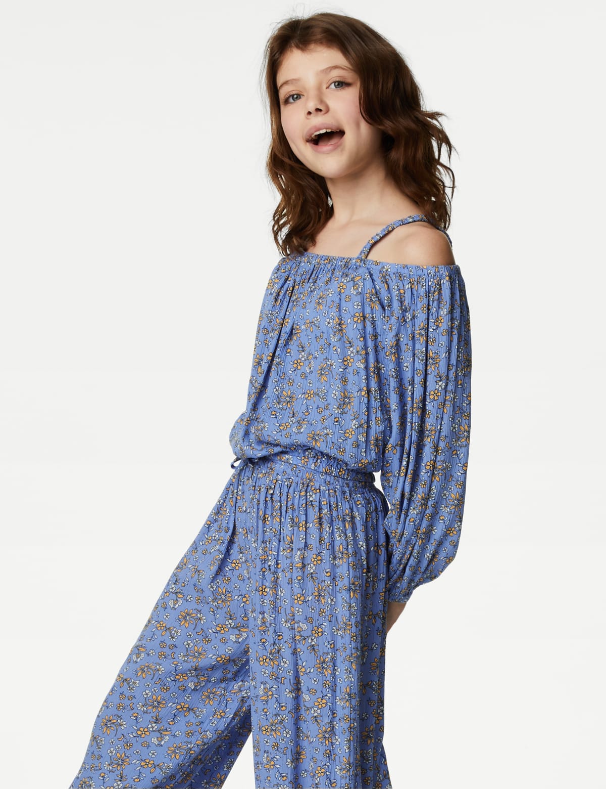 

Marks & Spencer Floral Top (6-16 Yrs) (GIRLS, BLUE MIX, 13-14)