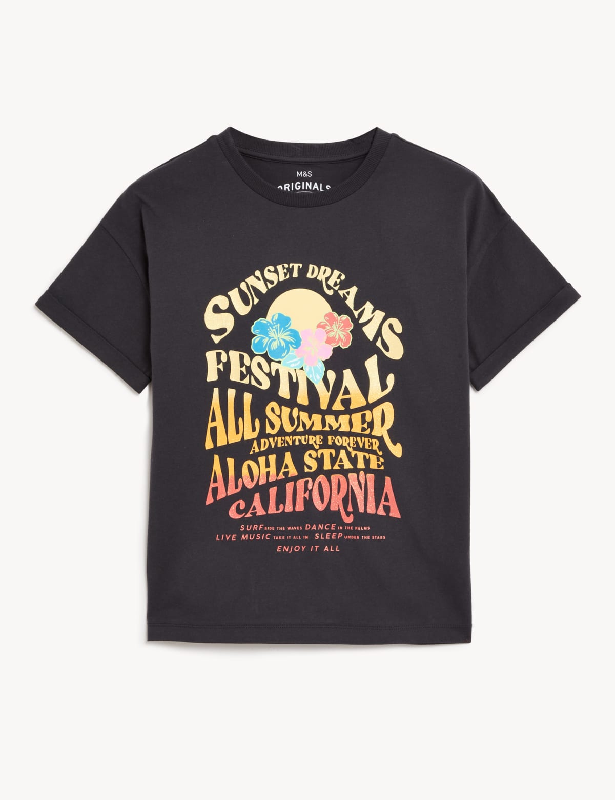 

Marks & Spencer Pure Cotton California Slogan T-Shirt (GIRLS, CHARCOAL, 14-15)