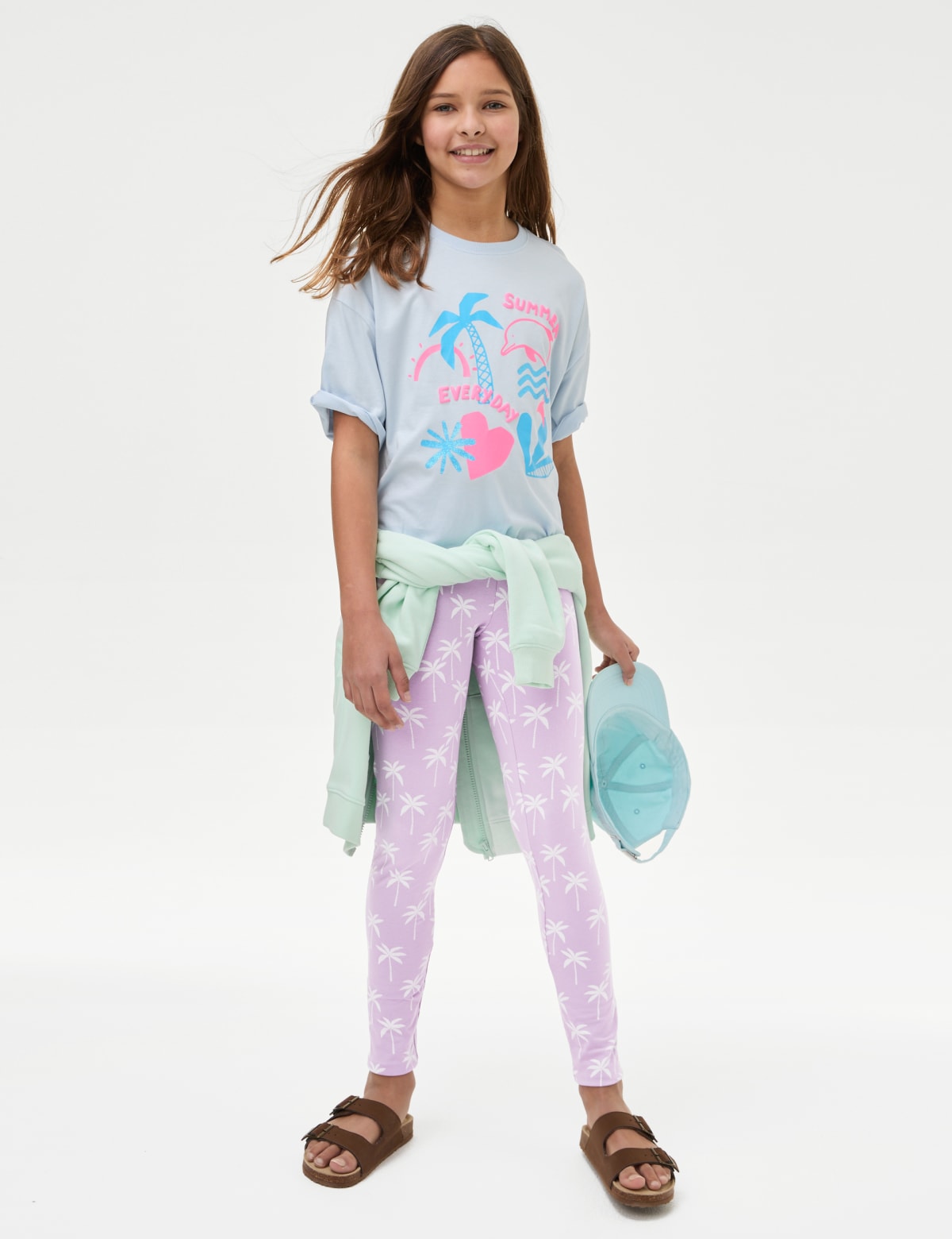 

Marks & Spencer Cotton Rich Printed Leggings (6 – 16 Yrs) (GIRLS, PURPLE, 11-12)