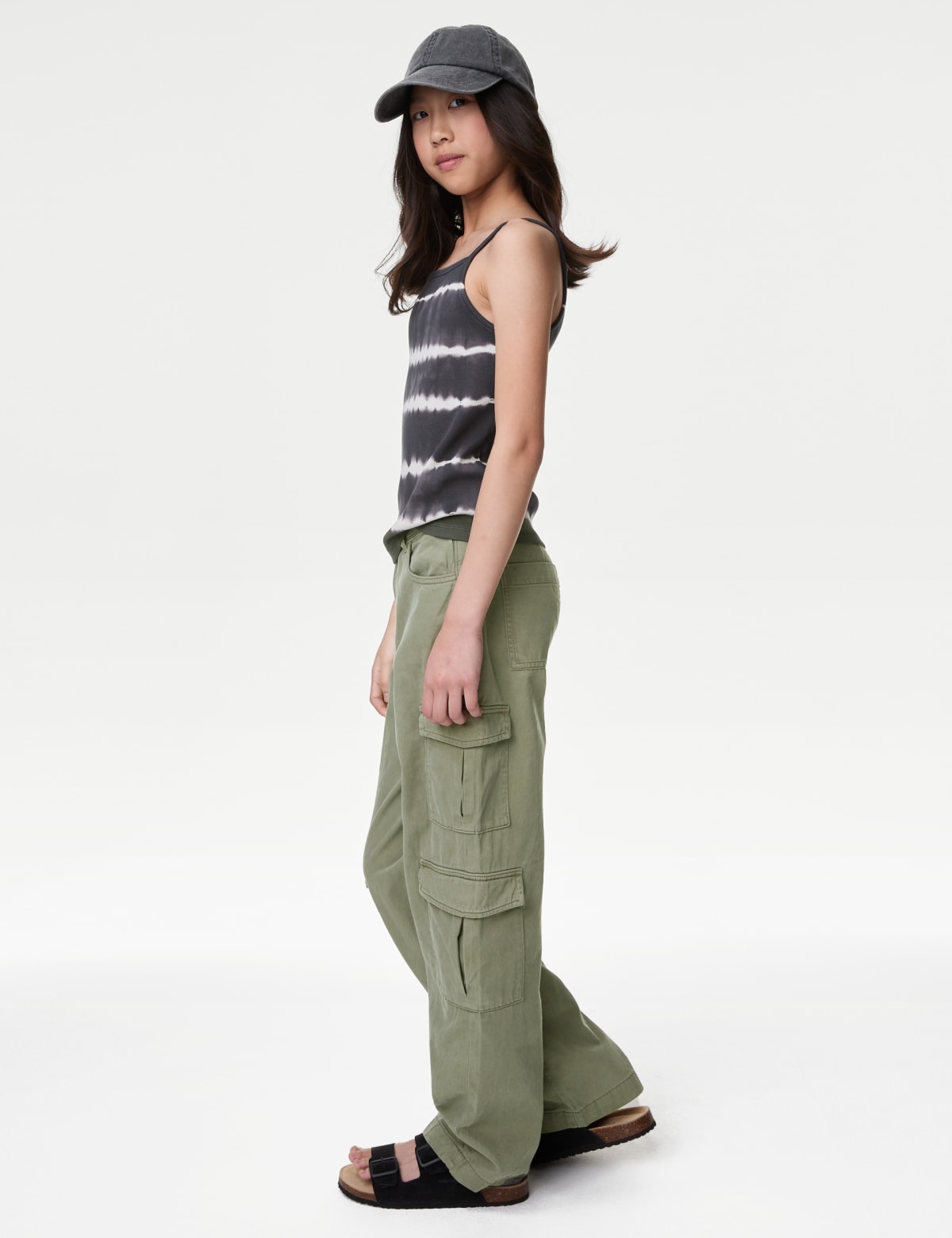 

Marks & Spencer Cotton Rich Cargo Trousers (6-16 Yrs) (GIRLS, KHAKI, 11-12)