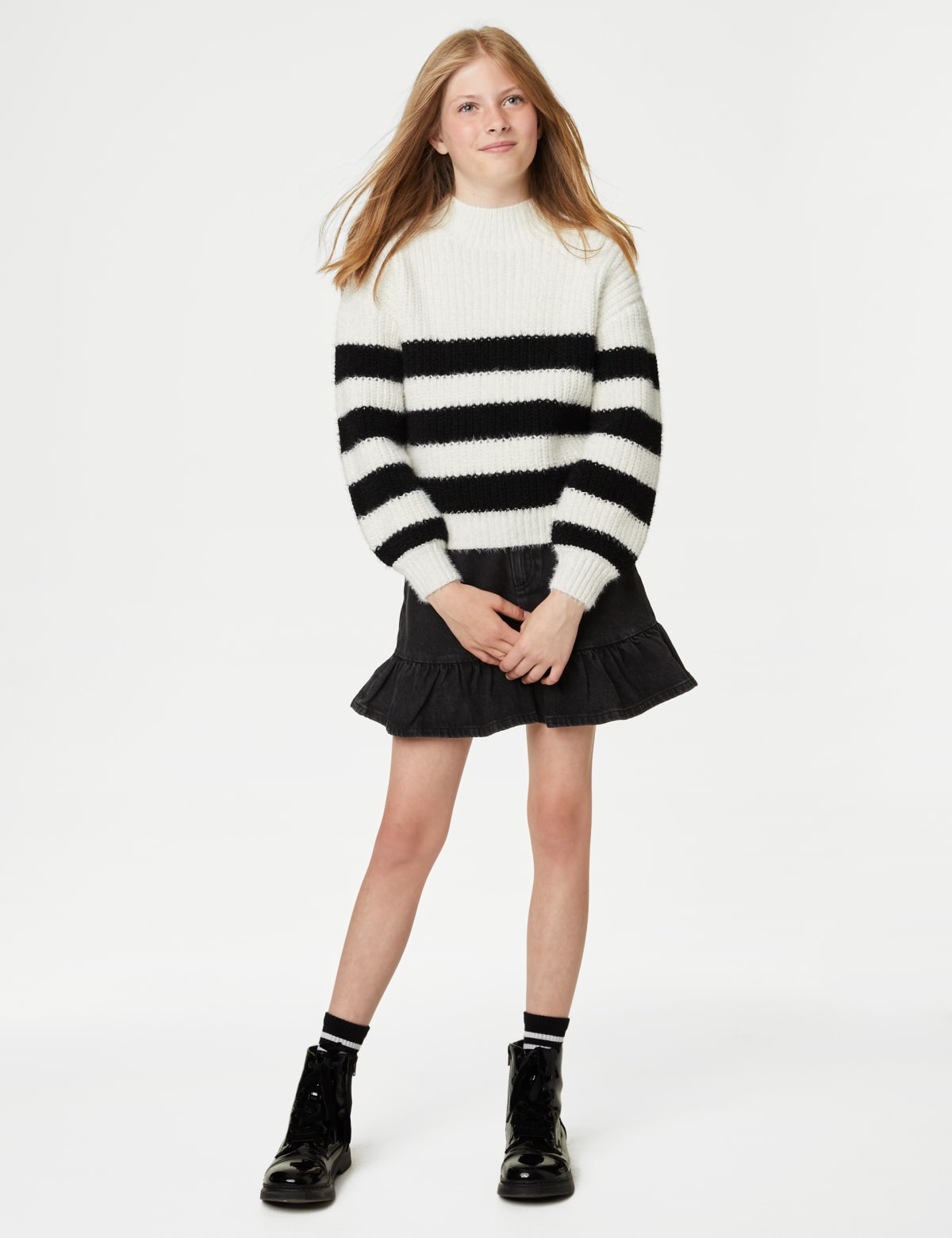 

Marks & Spencer Striped Jumper (6-16 Yrs) (GIRLS, IVORY MIX, 11-12)