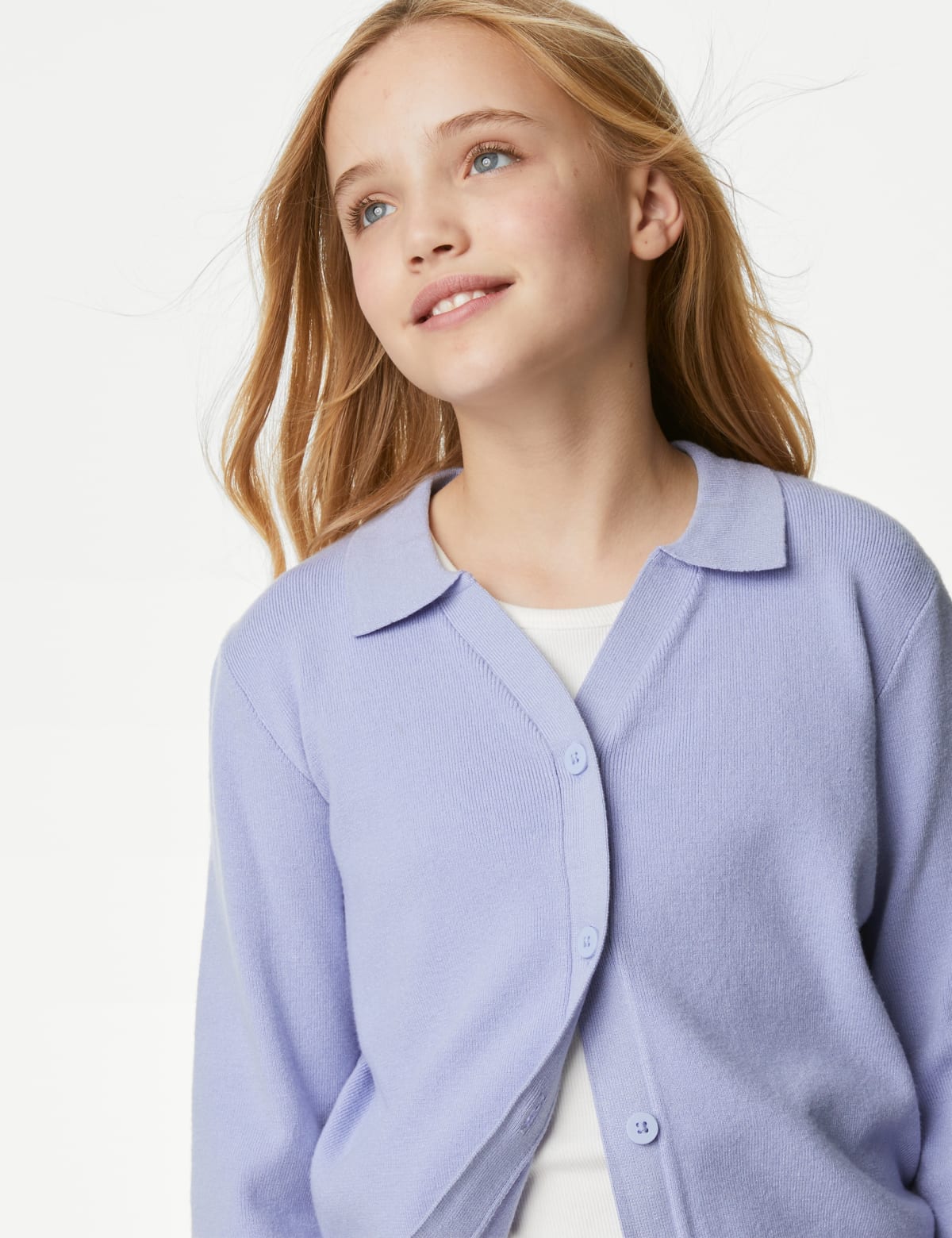 

Marks & Spencer Knitted Cardigan (6-16 Yrs) (GIRLS, LILAC, 6-7 Y)