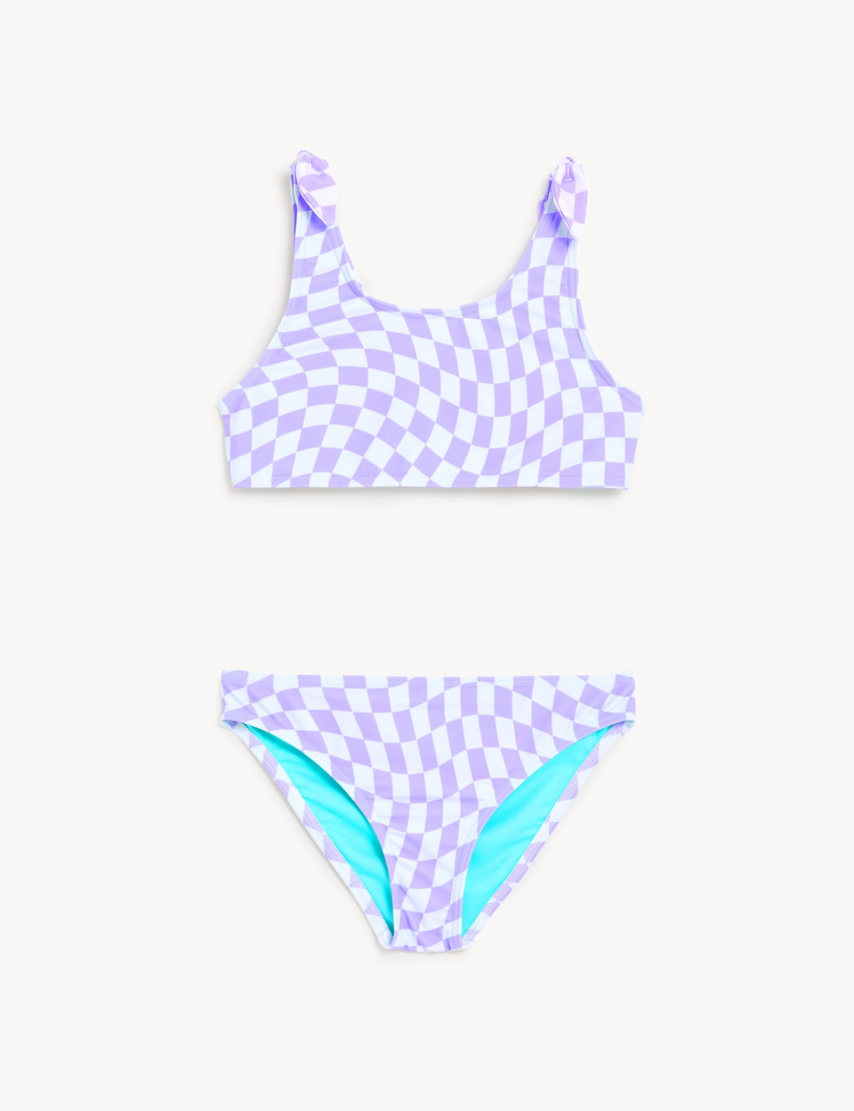 

Marks & Spencer Checkerboard Bikini (GIRLS, LILAC MIX, 7-8 Y)