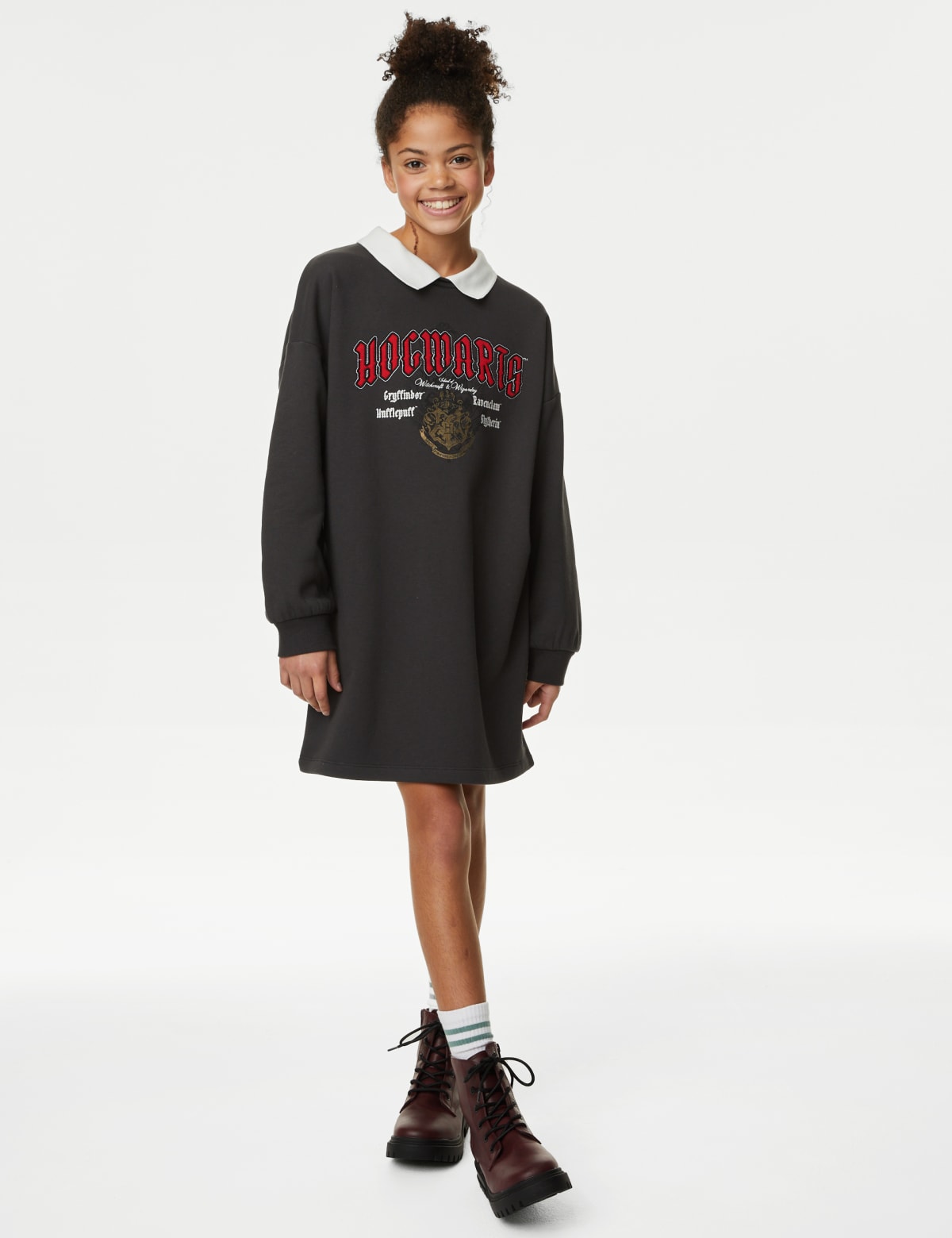 

Marks & Spencer Cotton Rich Harry Potter™ Collar Dress (6-16 Yrs) (GIRLS, CHARCOAL, 13-14)