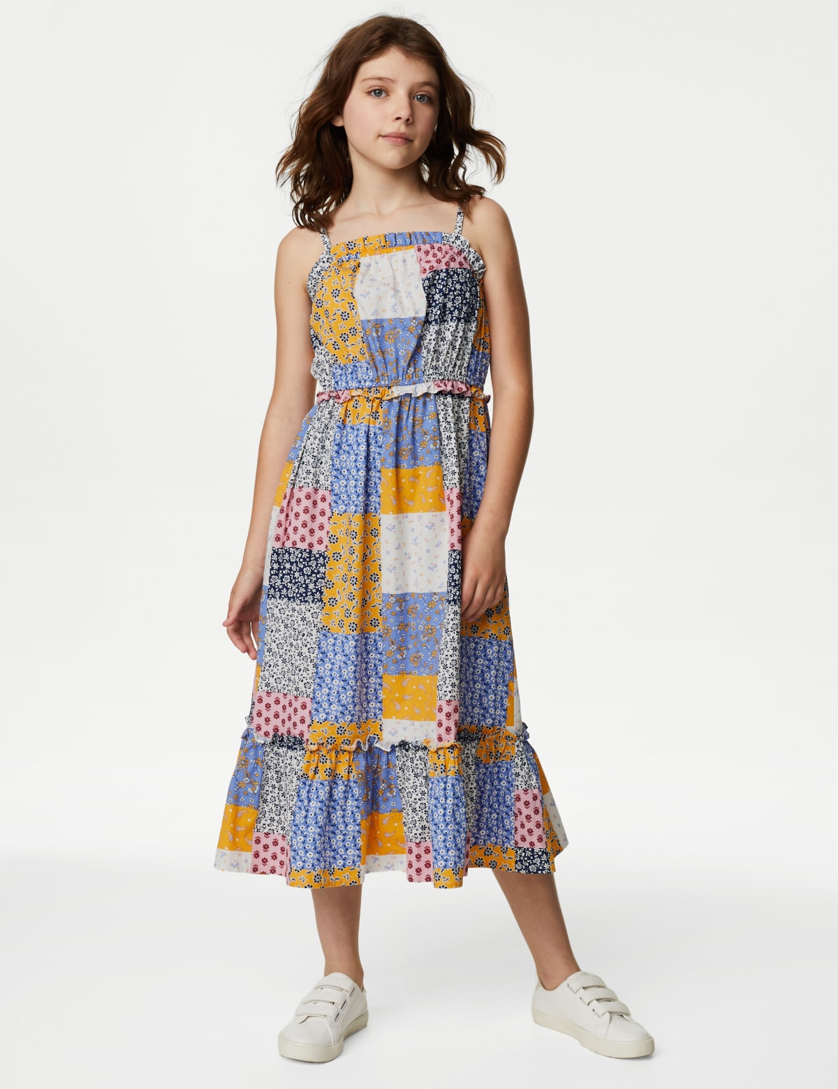 

Marks & Spencer Pure Cotton Patchwork Print Dress (6-16 Yrs) (GIRLS, MULTI, 11-12)