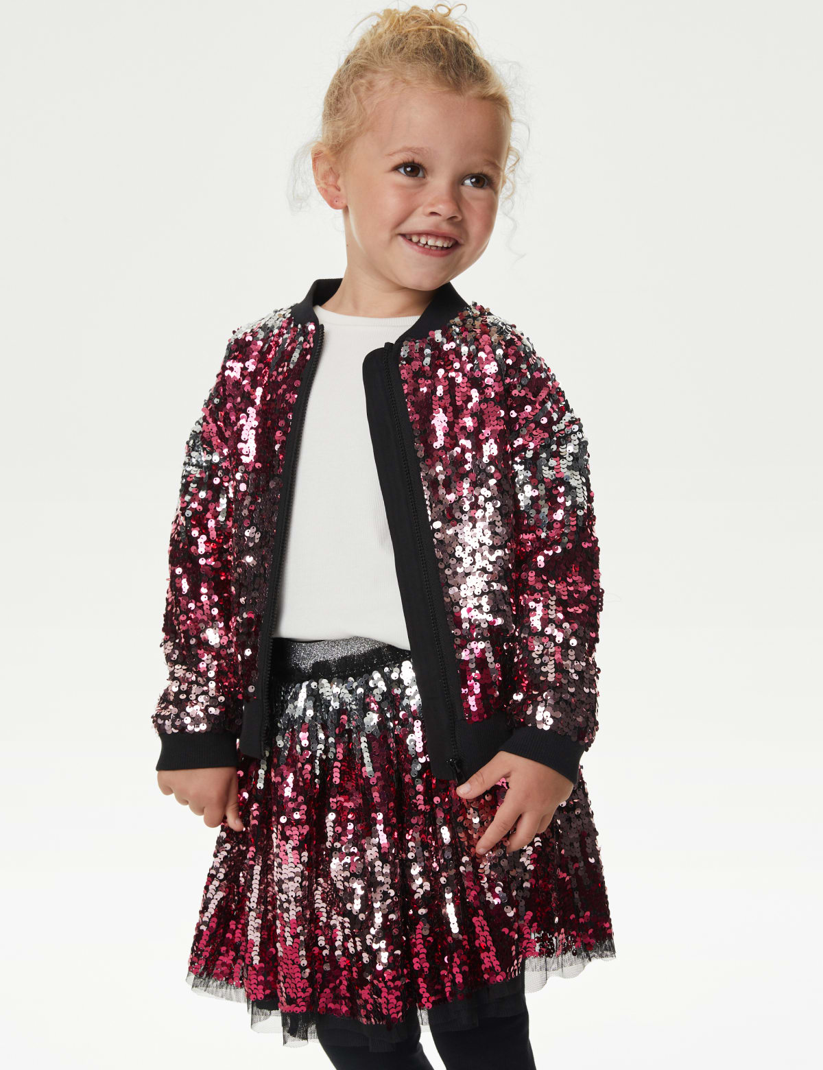 

Marks & Spencer Sequin Bomber (2-8 Yrs) (GIRLS, PINK MIX, 2-3 Y)