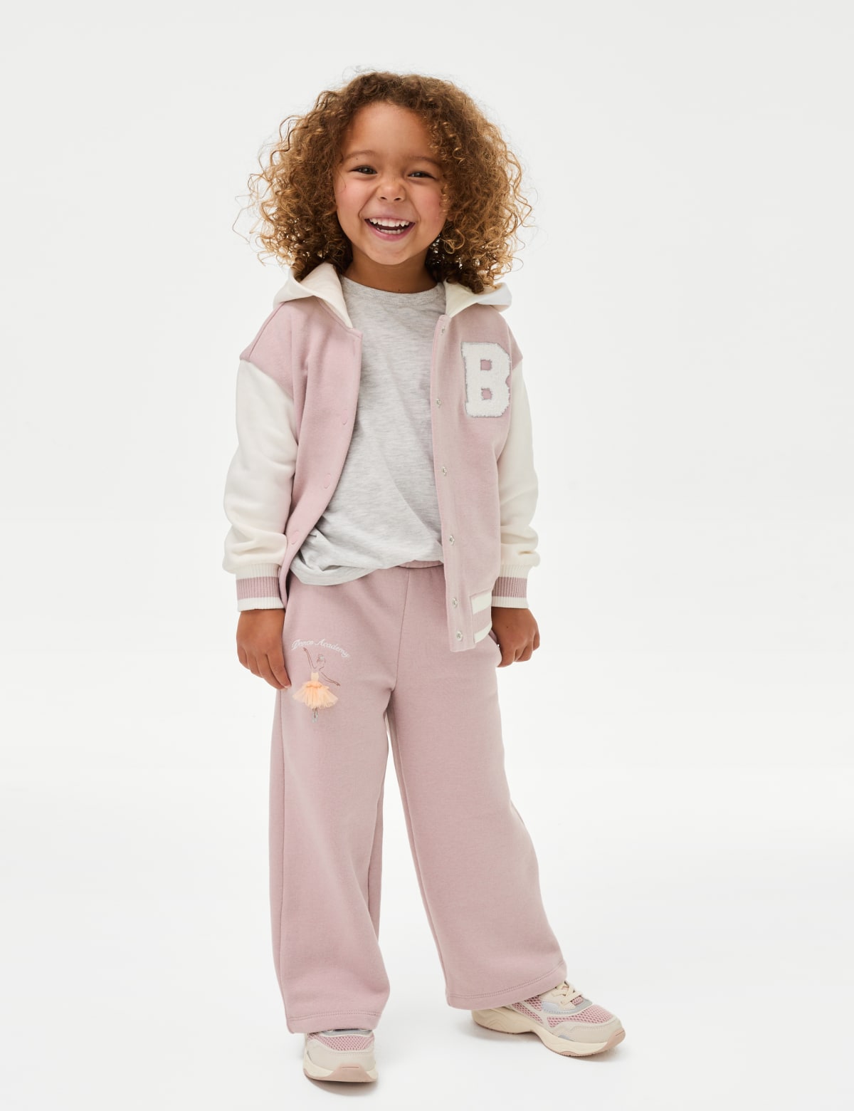 

Marks & Spencer Cotton Rich Ballerina Joggers (2-8 Yrs) (GIRLS, PINK, 4-5 Y)