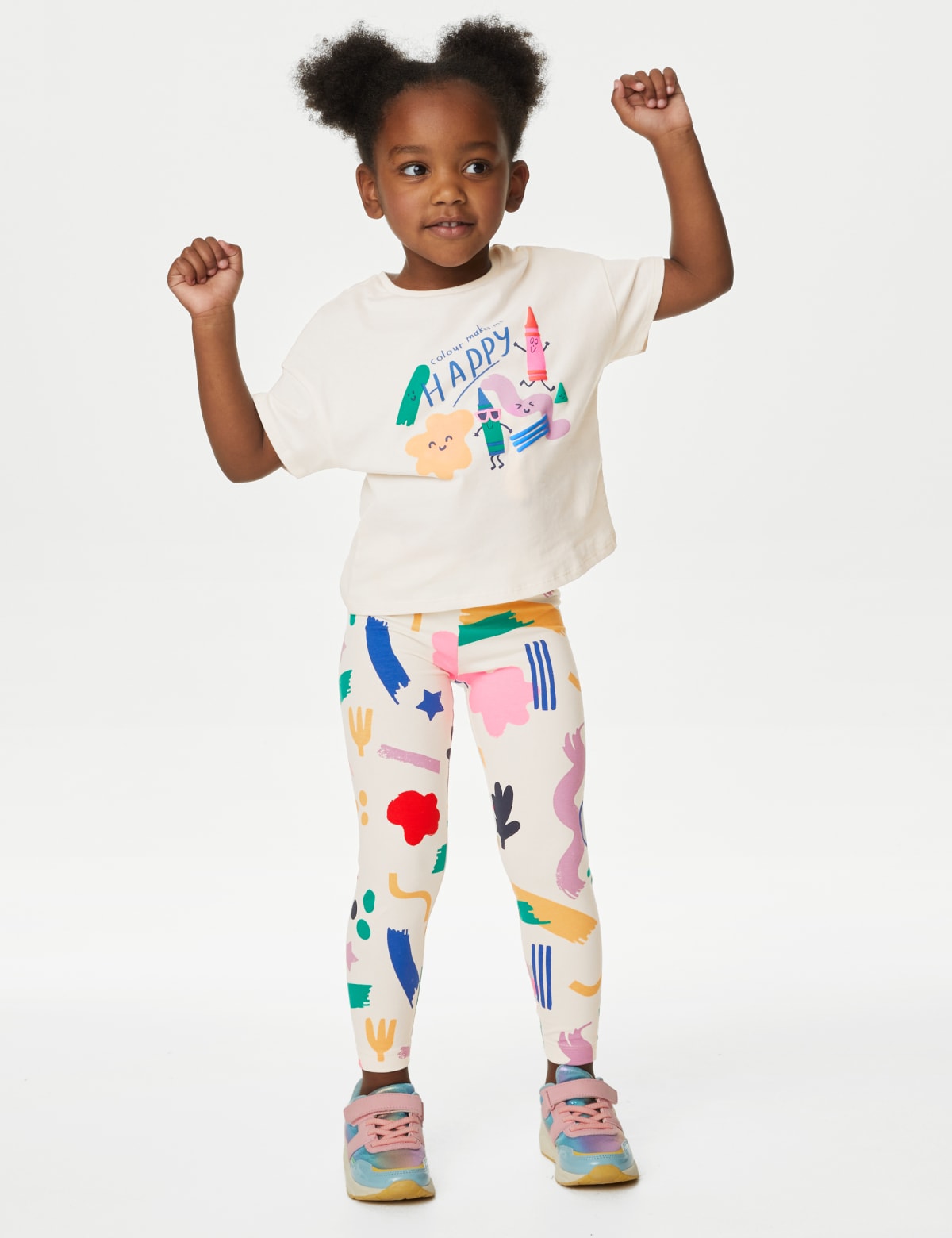 

Marks & Spencer Cotton Rich Patterned Leggings (2-8 Yrs) (GIRLS, MULTI, 3-4 Y)
