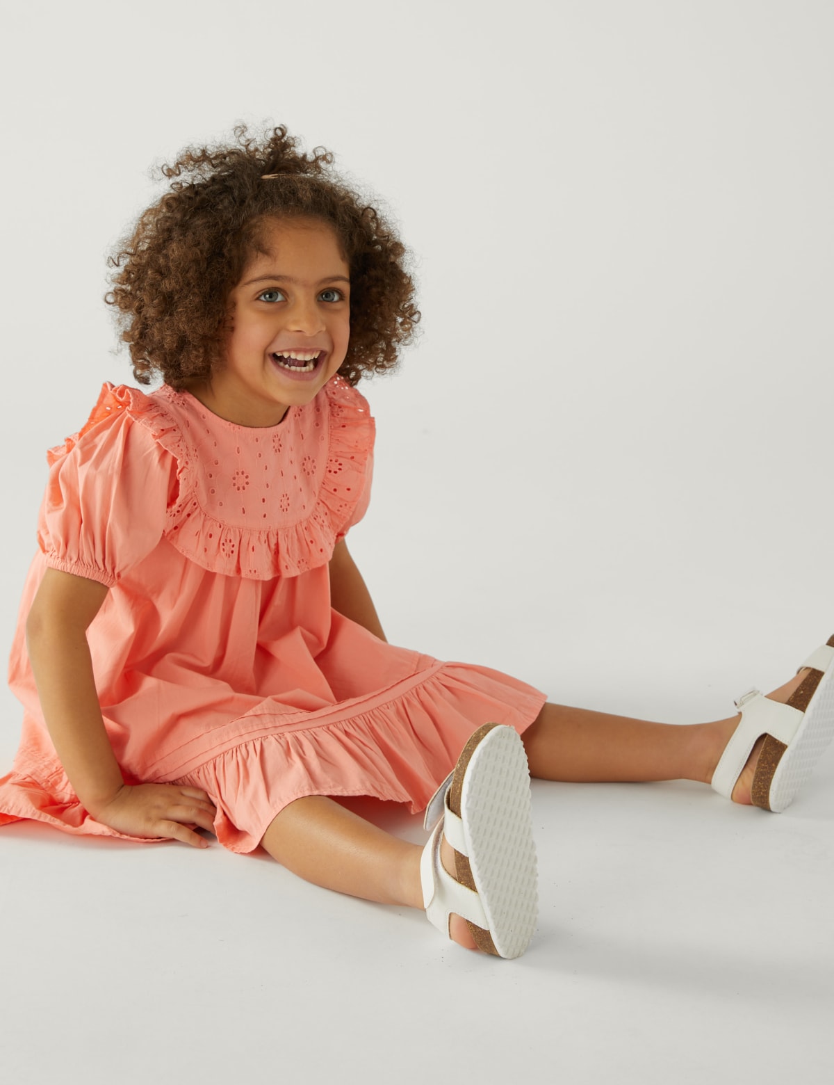 

Marks & Spencer Pure Cotton Dress (GIRLS, CORAL, 2-3 Y)