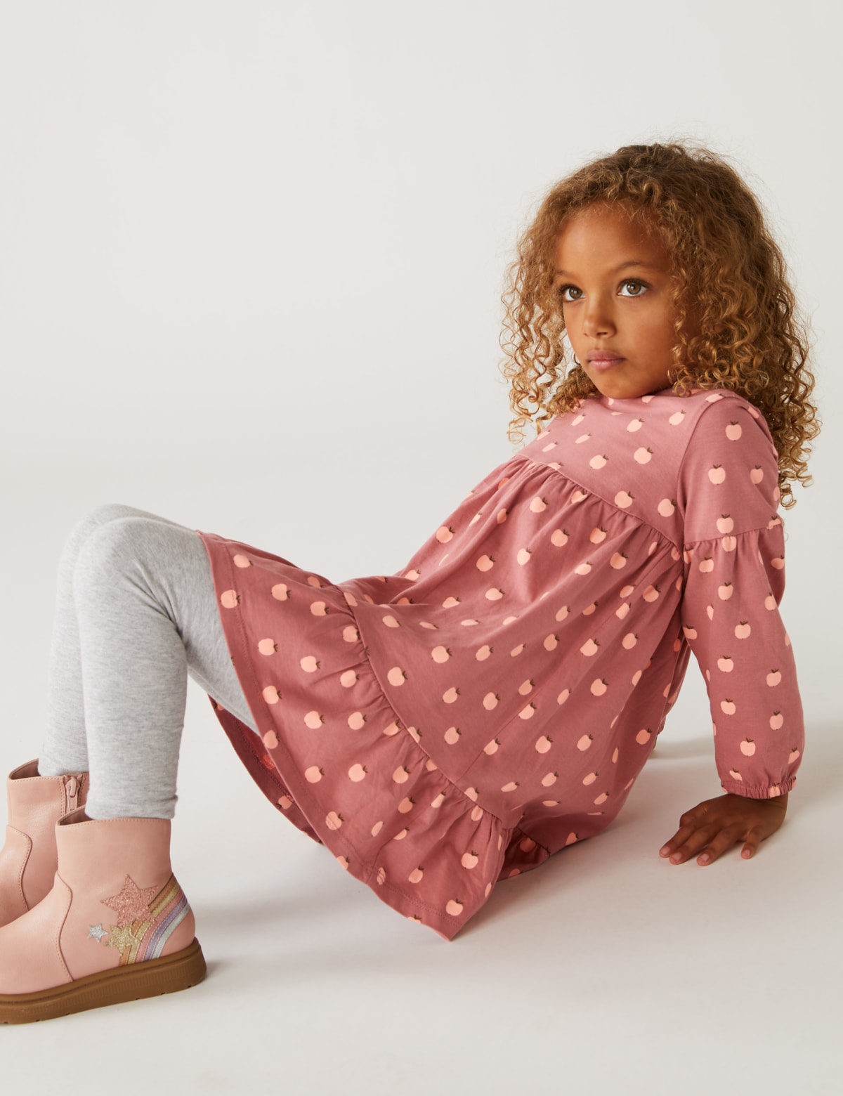 

Marks & Spencer Pure Cotton Apple Print Dress (2-7 Yrs) (GIRLS, PINK, 3-4 Y)
