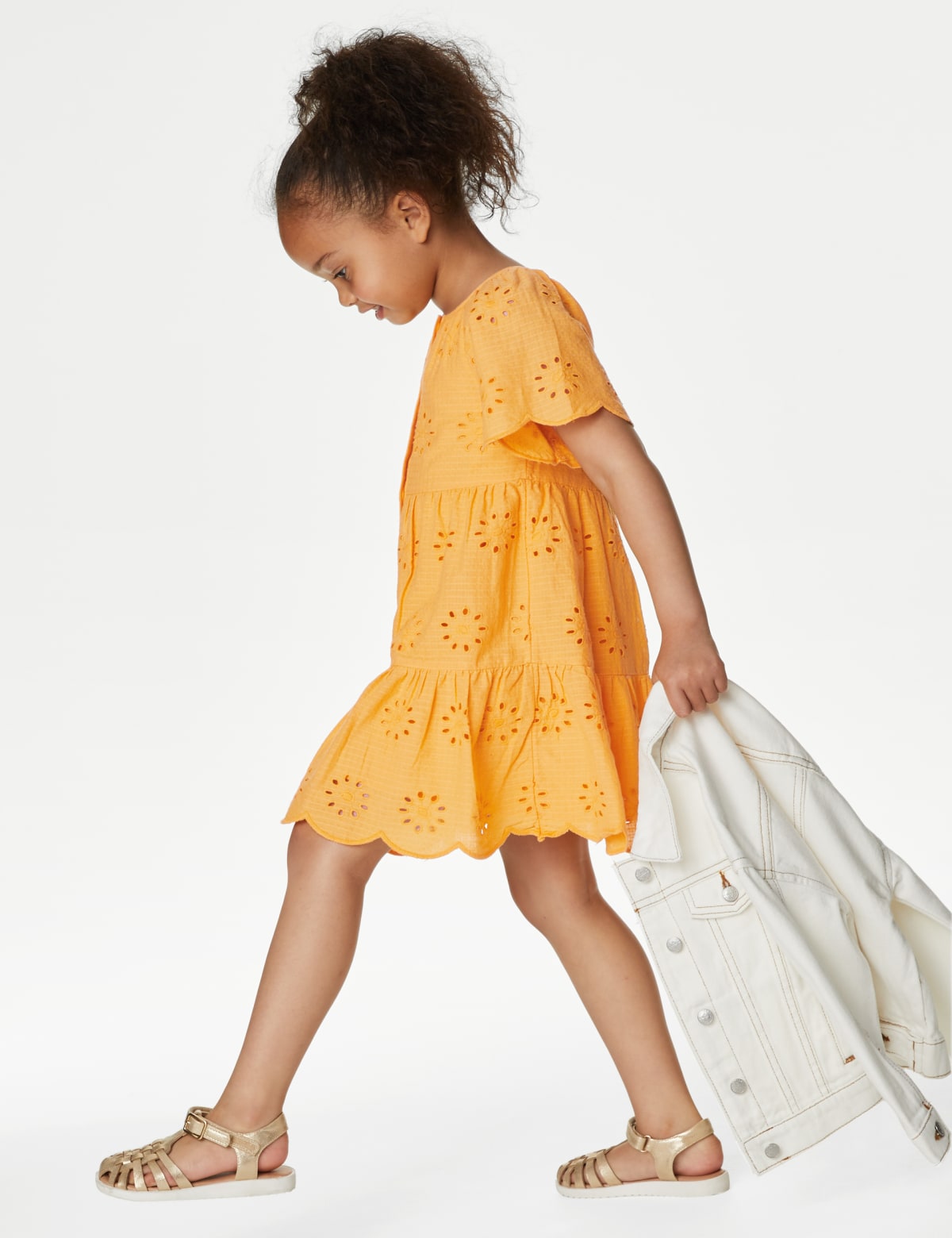 

Marks & Spencer Pure Cotton Broderie Dress (2-8 Yrs) (GIRLS, CLEMENTINE, 5-6 Y)