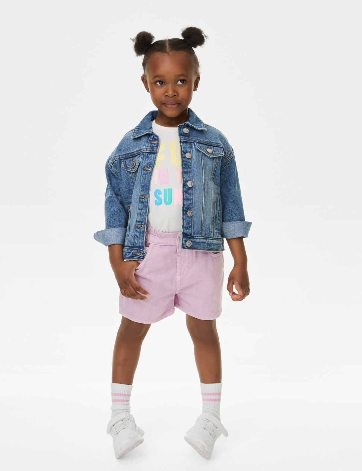 

Marks & Spencer Denim Shorts (2-8 Yrs) (GIRLS, PINK SORBET, 2-3 Y)