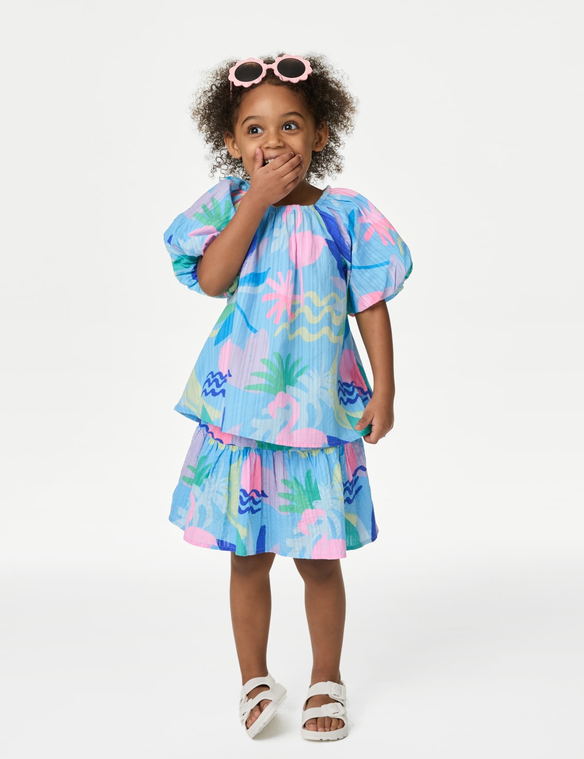 

Marks & Spencer Pure Cotton Tiered Skirt (2-8 Yrs) (GIRLS, MULTI, 2-3 Y)