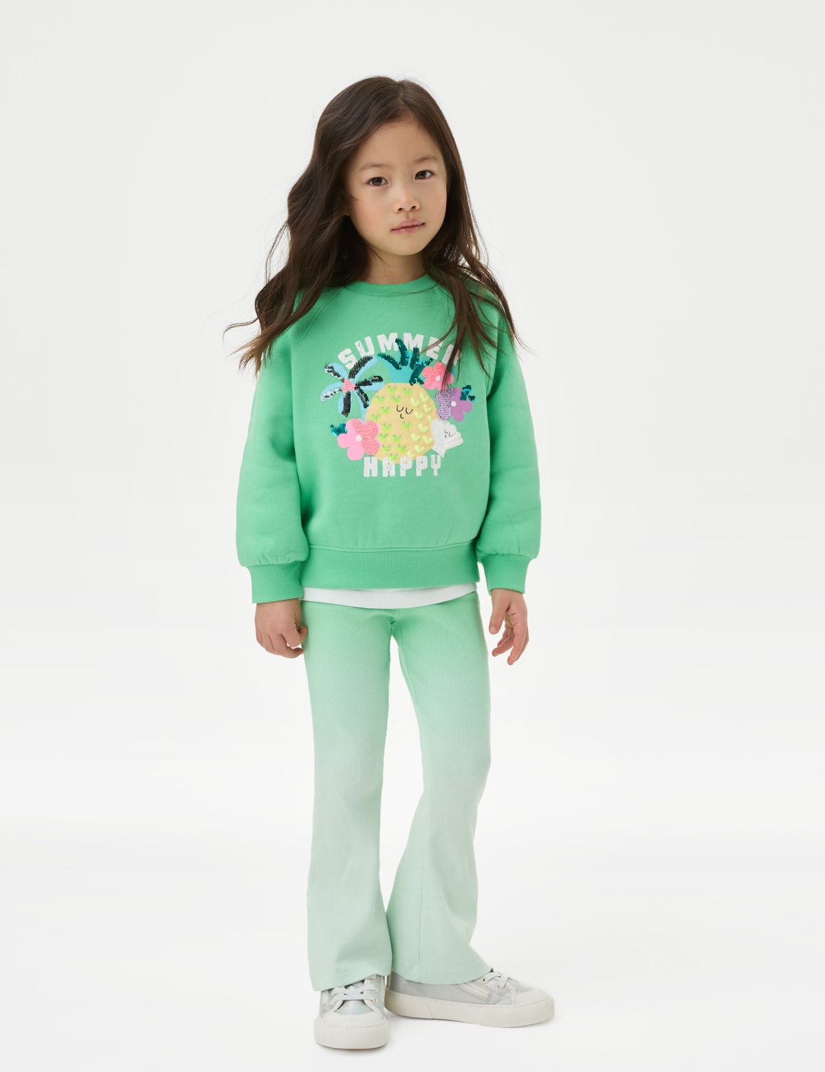 

Marks & Spencer Cotton Rich Ribbed Flared Legging (2-8 Yrs) (GIRLS, MINT, 4-5 Y)