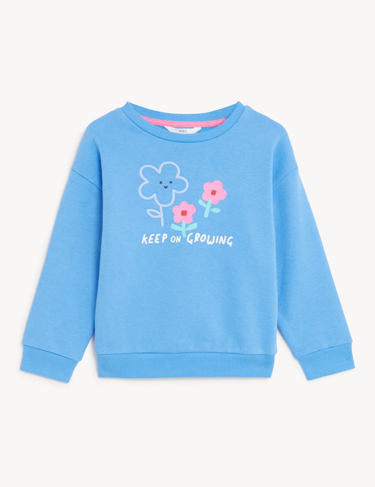 

Marks & Spencer Cotton Rich Flower Sweatshirt (GIRLS, BLUE, 3-4 Y)