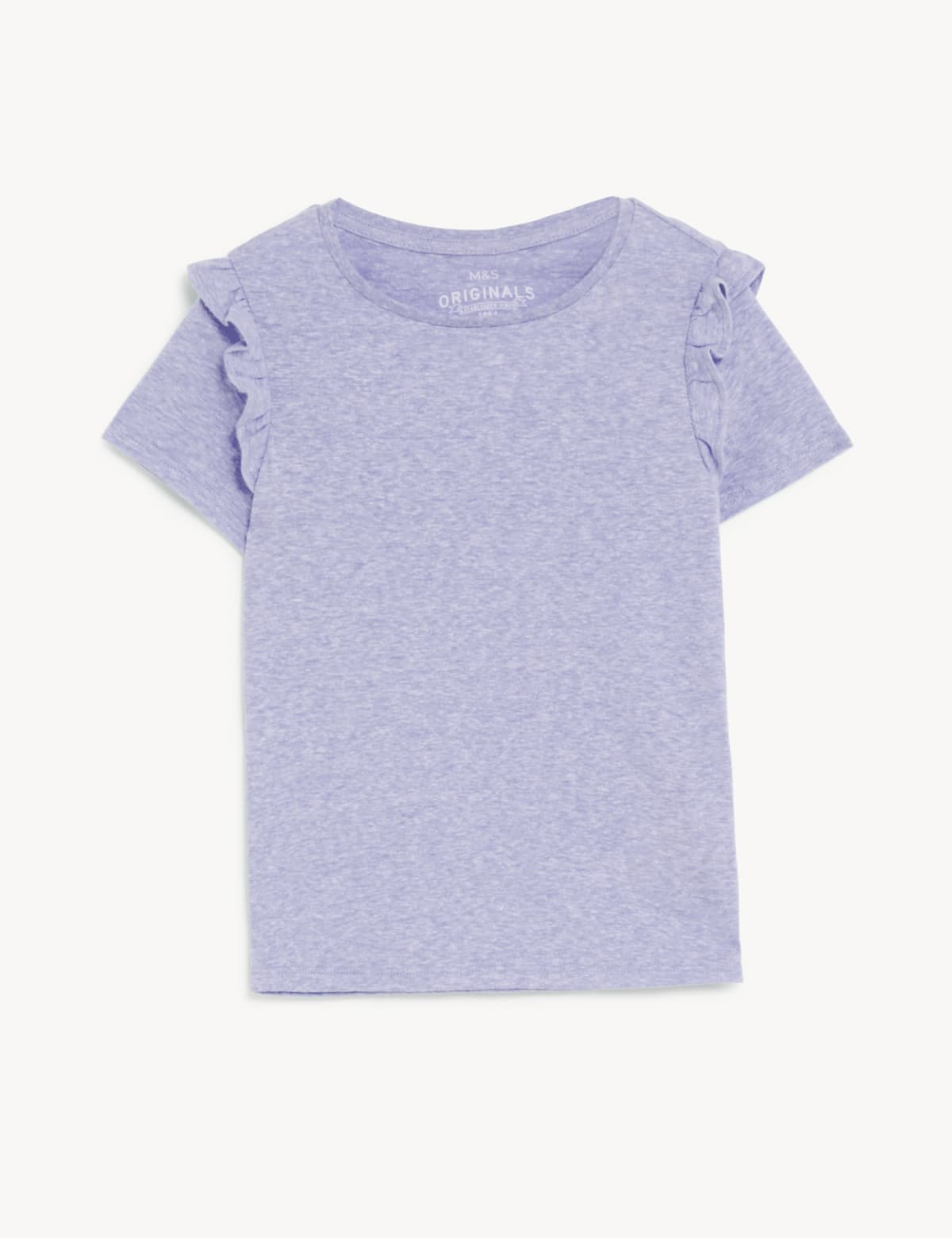 

Marks & Spencer Cotton Blend Frill T-Shirt (GIRLS, LILAC, 2-3 Y)