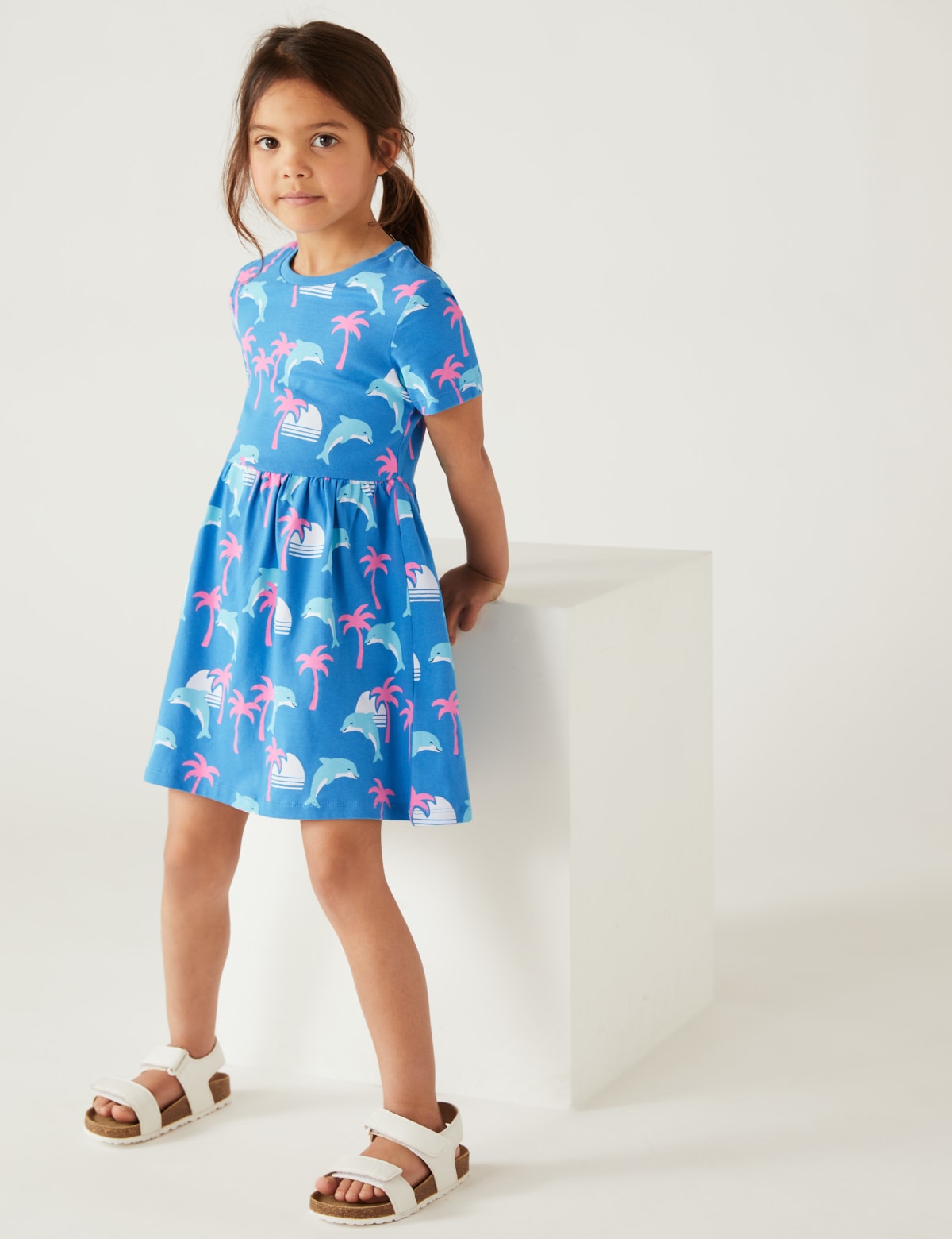 

Marks & Spencer Pure Cotton Dolphin Dress (GIRLS, BLUE, 5-6 Y)