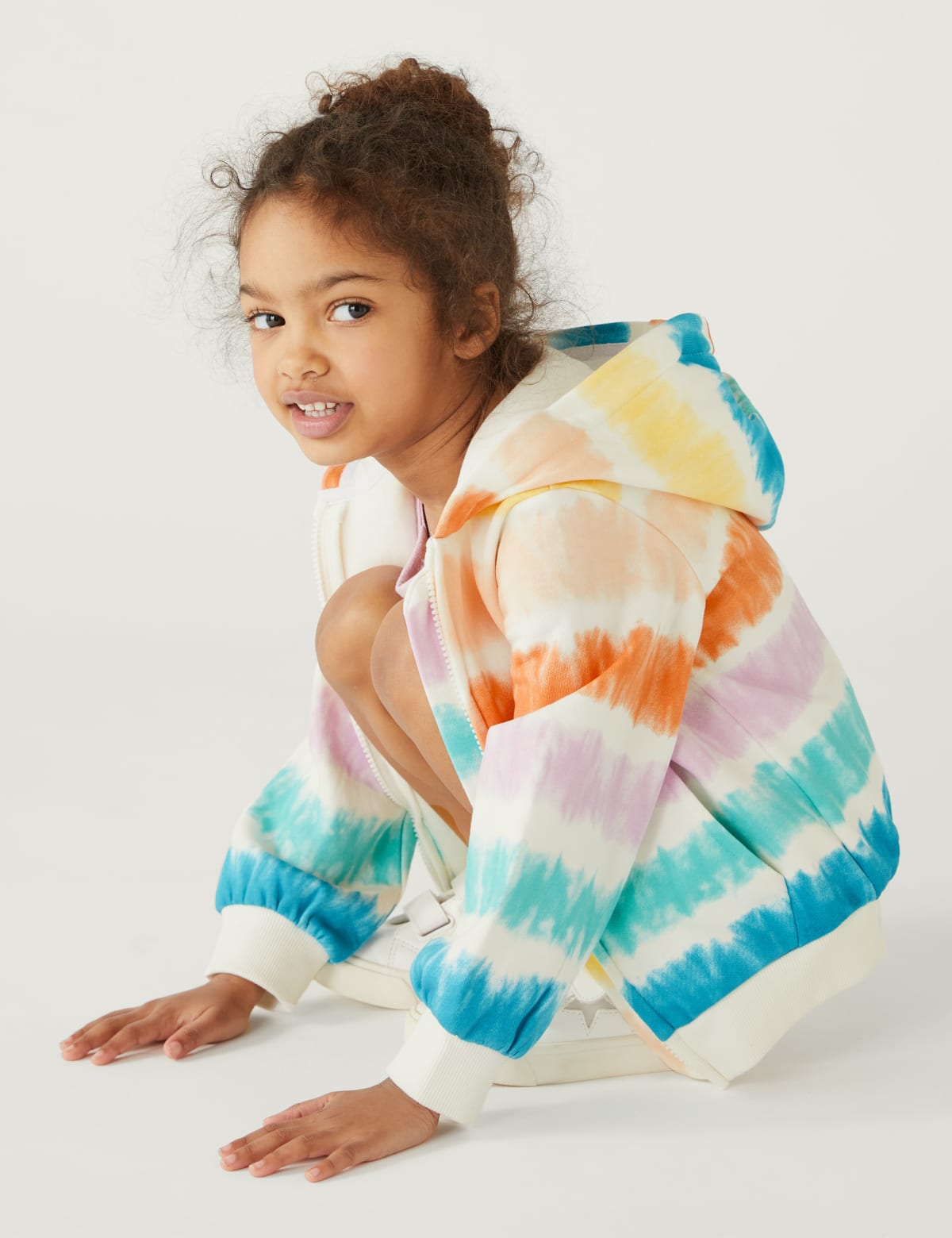 

Marks & Spencer Cotton Rich Tie Dye Zip Hoodie (2-8 Yrs) (GIRLS, MULTI, 3-4 Y)