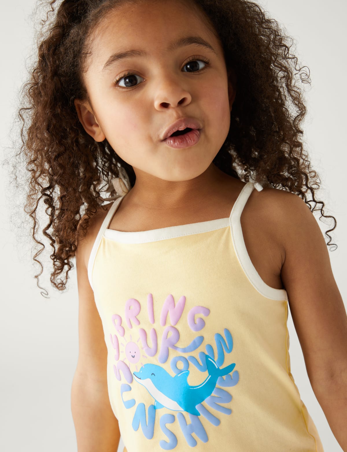 

Marks & Spencer Pure Cotton Dolphin Strappy Top (GIRLS, YELLOW, 4-5 Y)