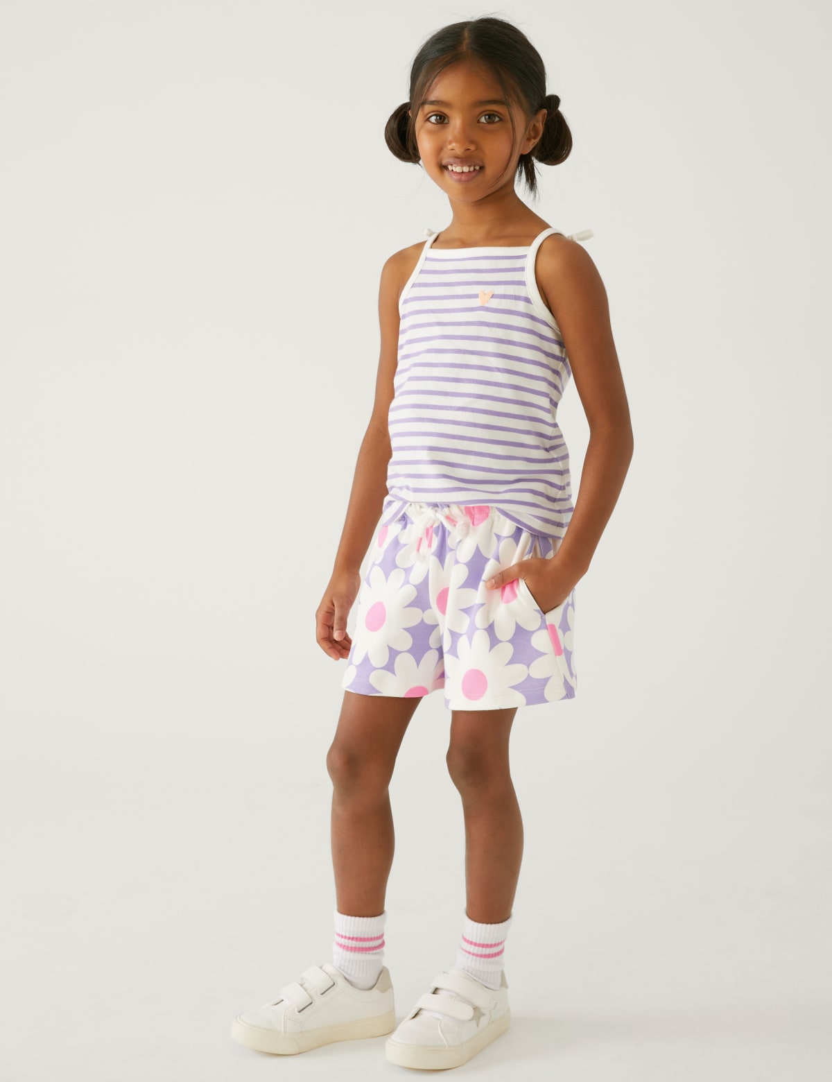 

Marks & Spencer Pure Cotton Daisy Shorts (GIRLS, PURPLE, 2-3 Y)