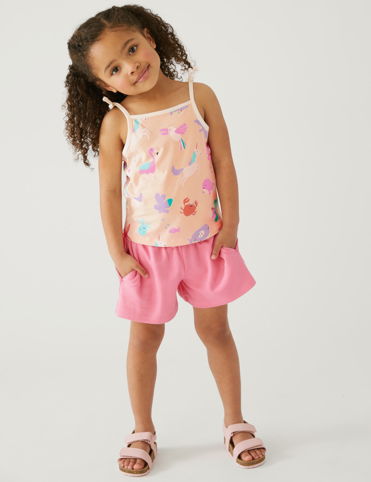 

Marks & Spencer Pure Cotton Unicorn Print Top (GIRLS, PINK, 2-3 Y)