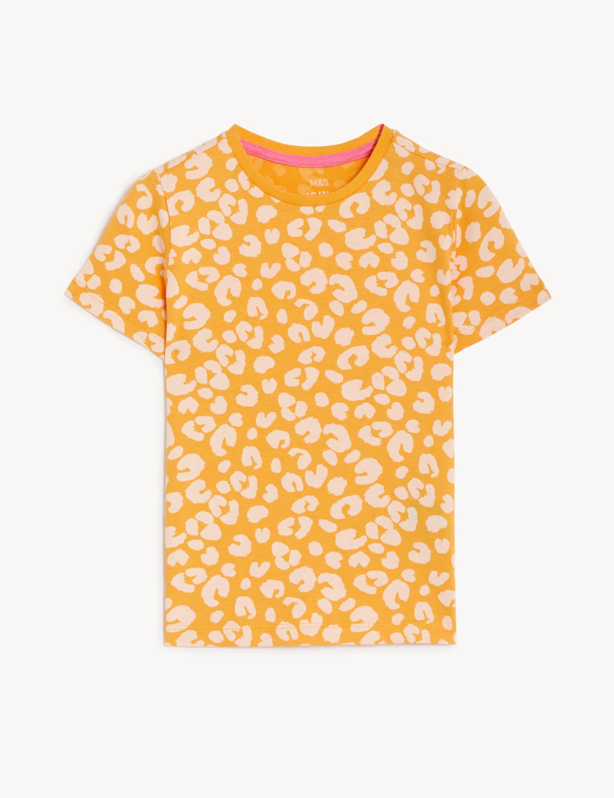 

Marks & Spencer Pure Cotton Animal Print T-Shirt (GIRLS, CLEMENTINE, 3-4 Y)