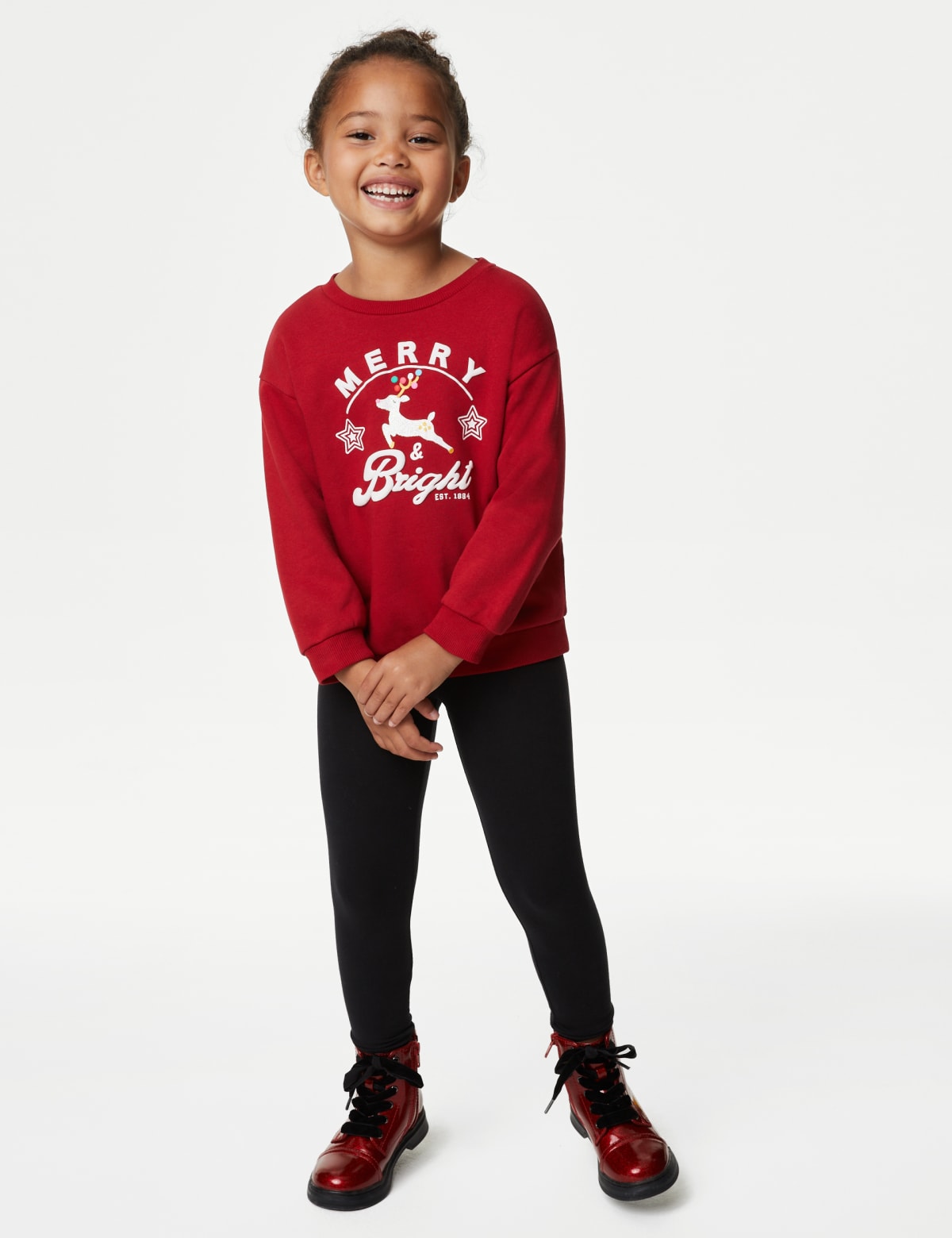 

Marks & Spencer Cotton Rich Christmas Sweatshirt (2-8 Yrs) (GIRLS, RED, 2-3 Y)