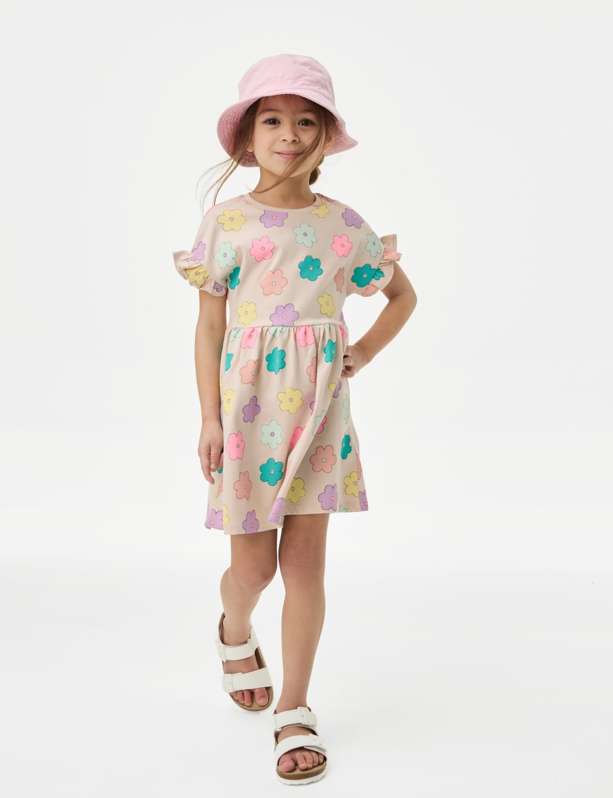 

Marks & Spencer Pure Cotton Printed Dress (2-8 Yrs) (GIRLS, CALICO, 4-5 Y)