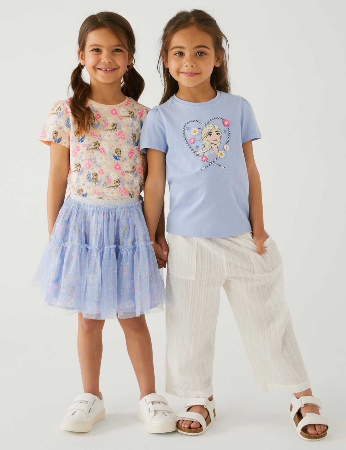 

Marks & Spencer 2pk Pure Cotton Disney Frozen™ Tops (GIRLS, BLUE, 3-4 Y)