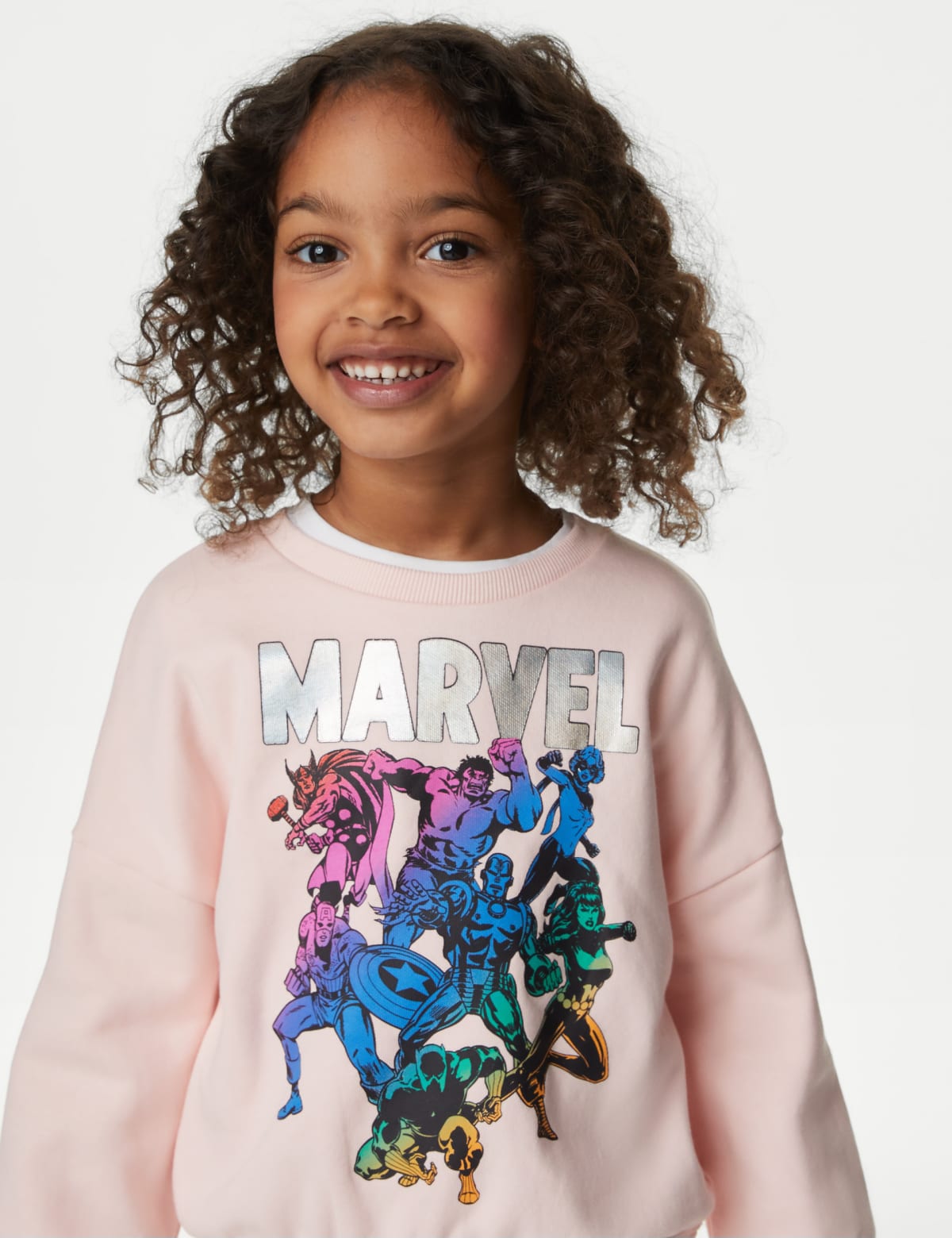 

Marks & Spencer Cotton Rich Marvel™ Sweatshirt (2-8 Yrs) (GIRLS, PINK, 3-4 Y)