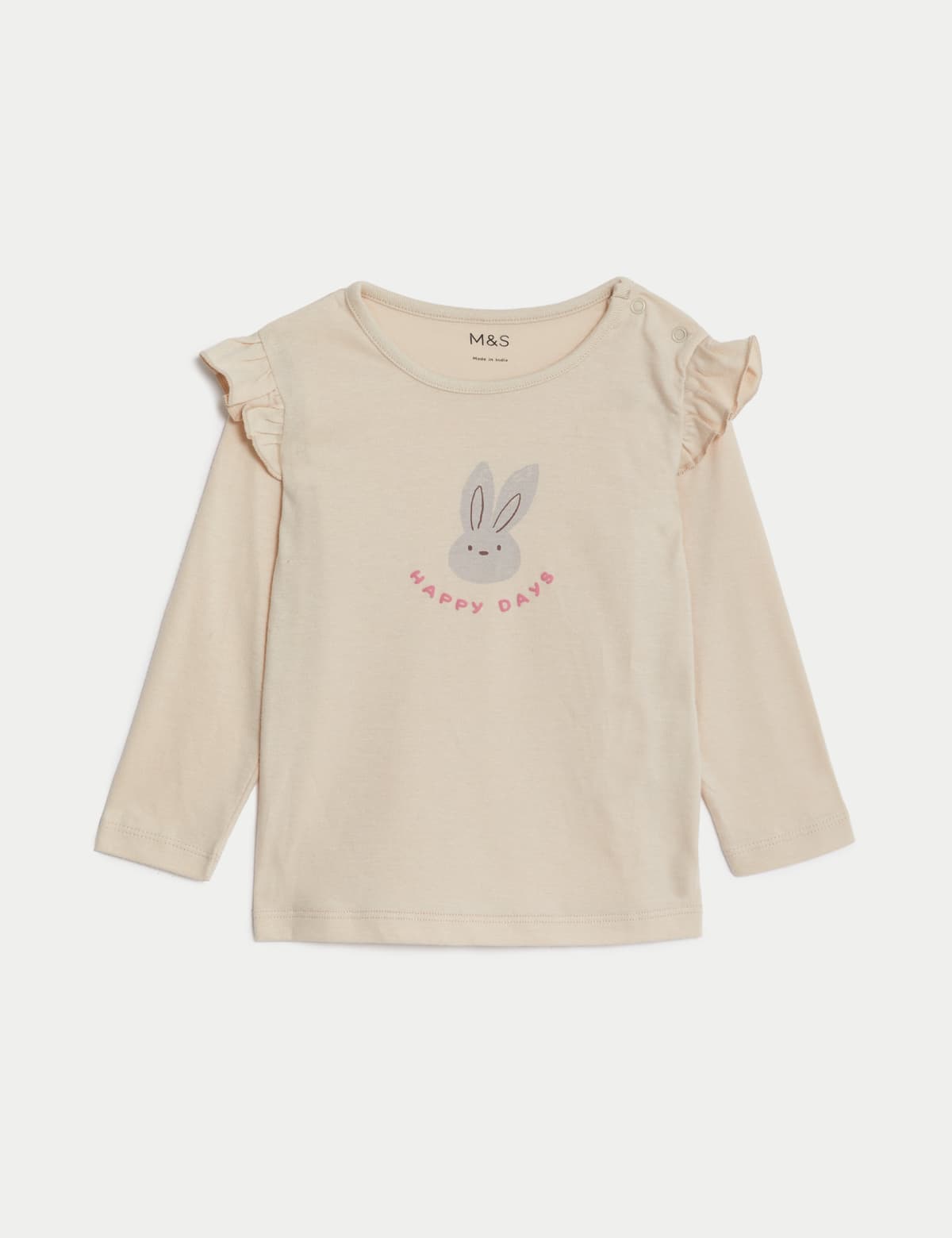 

Marks & Spencer Pure Cotton Bunny Slogan Top (0-3 Yrs) (GIRLS, CREAM, 12-18)