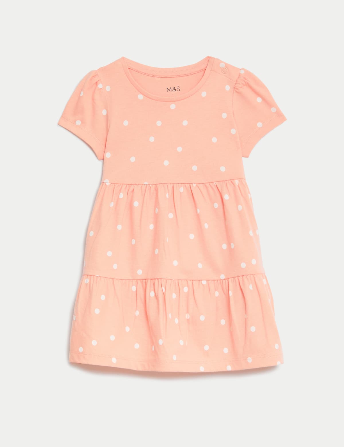 

Marks & Spencer Pure Cotton Spot Dress (0-3 Yrs) (GIRLS, CORAL MIX, 12-18)