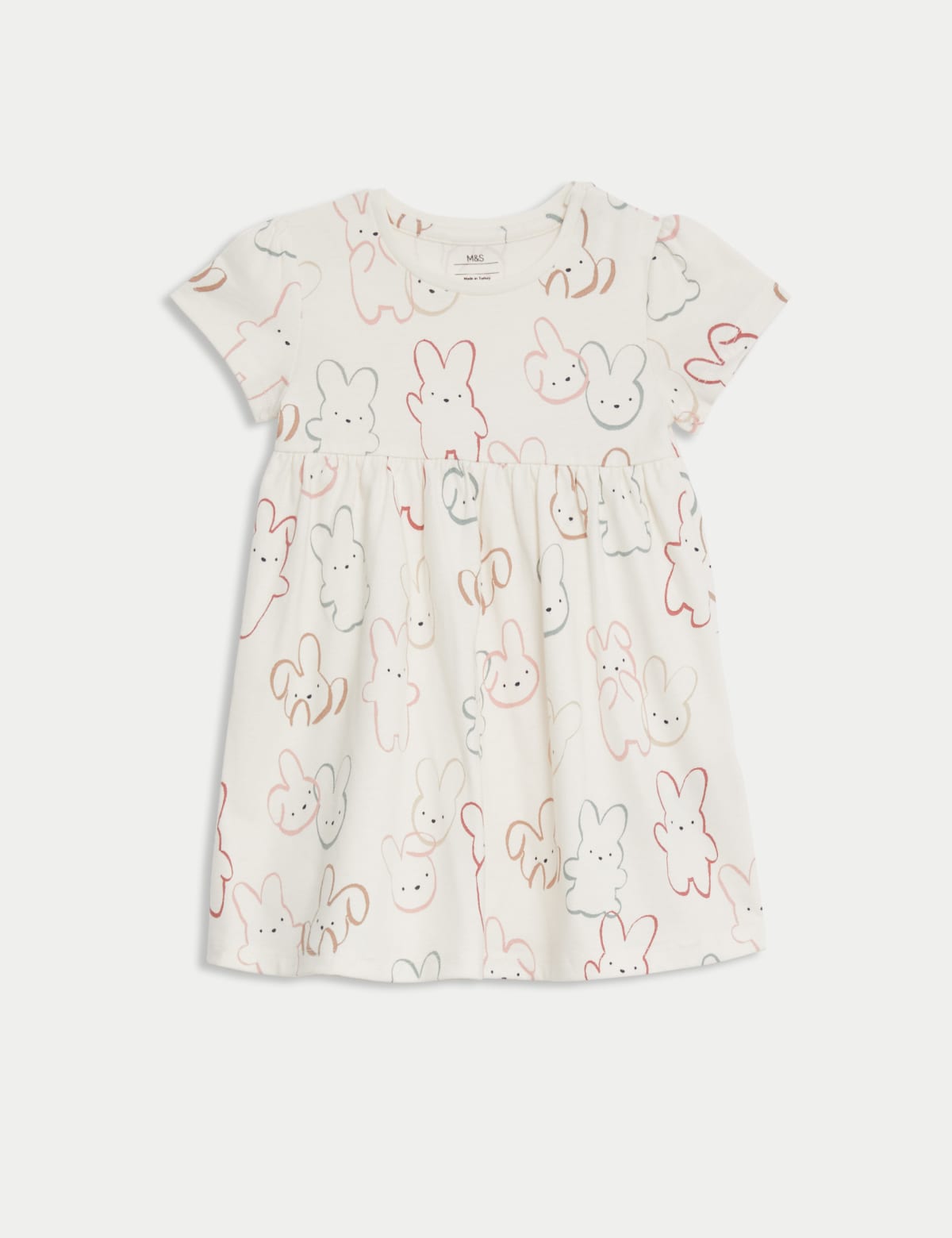 

Marks & Spencer Pure Cotton Bunny Dress (0-3 Yrs) (GIRLS, CREAM, 9-12M)