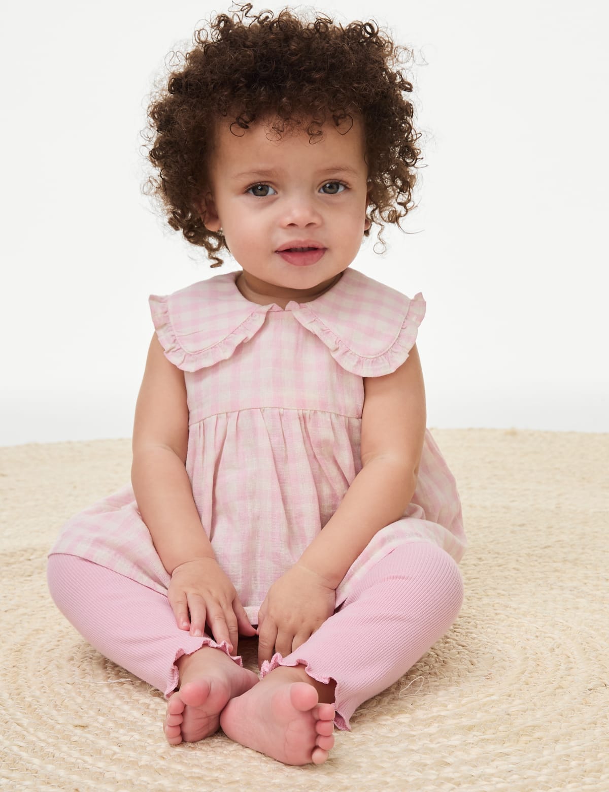 

Marks & Spencer Cotton Rich Gingham Outfit (0-3 Yrs) (GIRLS, MULTI, 9-12M)
