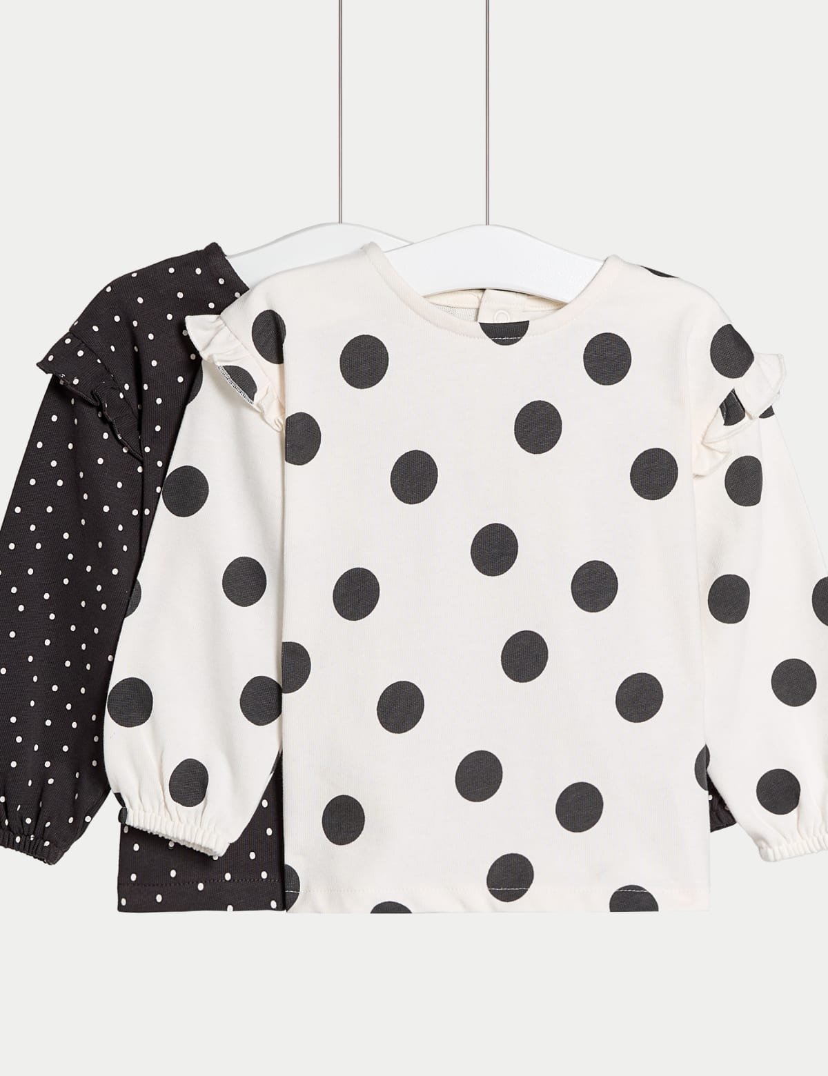 

Marks & Spencer Pure Cotton Spot Top (0-3 Yrs) (GIRLS, CHARCOAL MIX, 9-12M)