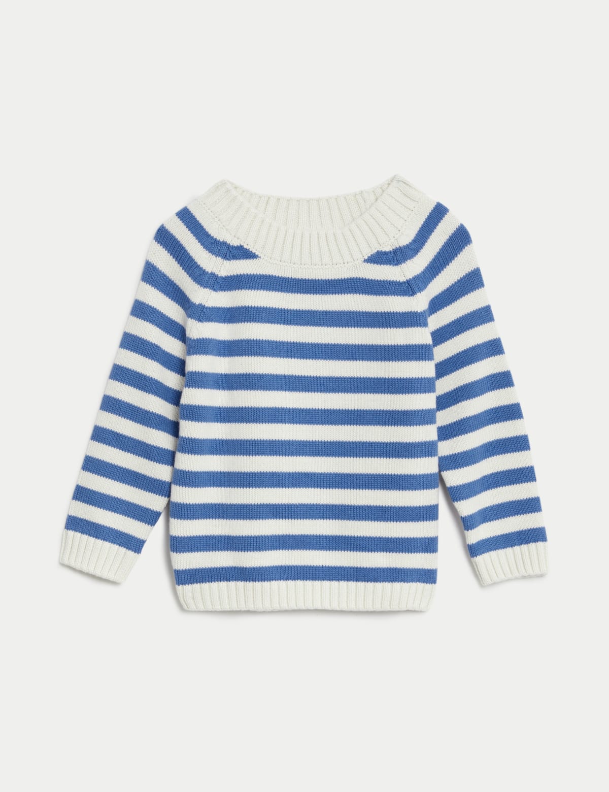 

Marks & Spencer Pure Cotton Striped Jumper (0-3 Yrs) (BOYS, MID BLUE, 3-6 M)