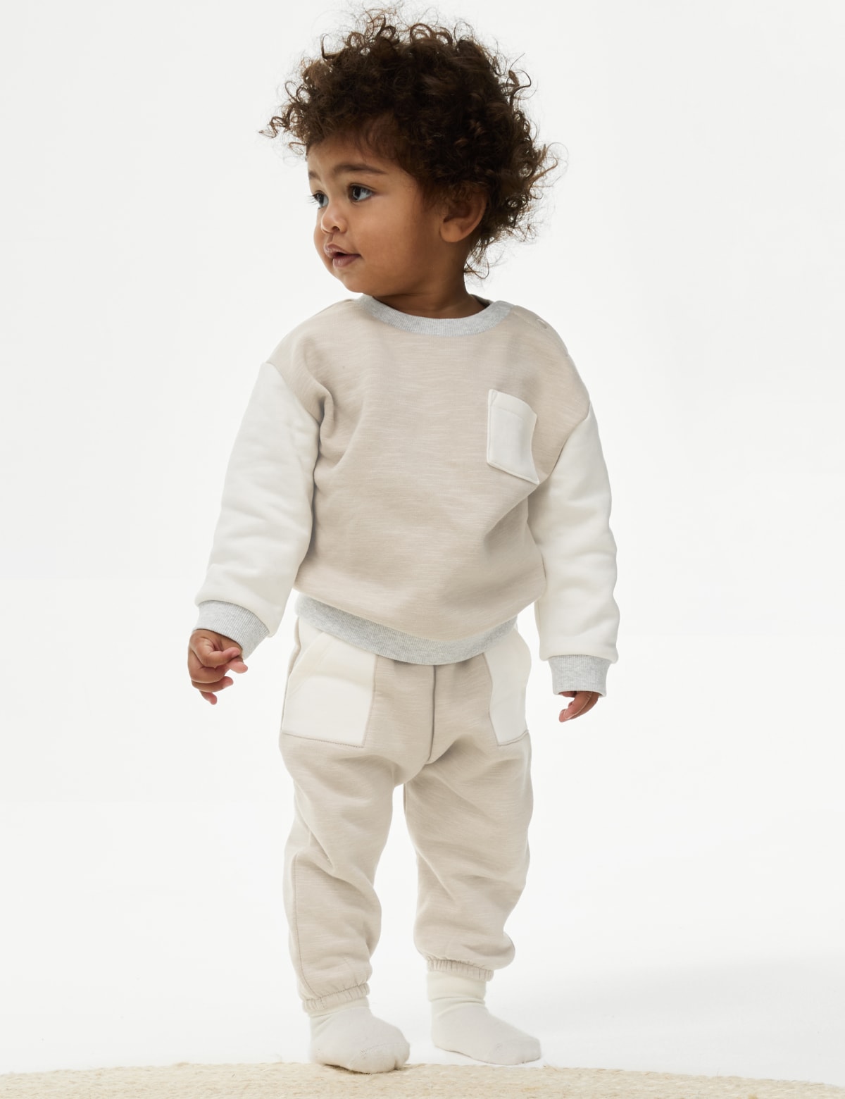 

Marks & Spencer 2pc Cotton Rich Outfit (0-3 Yrs) (GIRLS, CREAM MIX, 12-18)