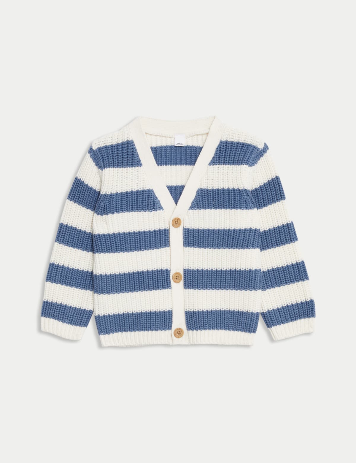 

Marks & Spencer Pure Cotton Striped Cardigan (0-3 Yrs) (BOYS, BLUE MIX, 3-6 M)