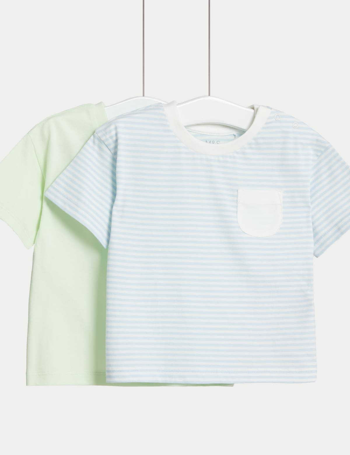 

Marks & Spencer 2pk Pure Cotton Striped & Plain T-Shirts (0-3 Yrs) (BOYS, MULTI, 9-12M)