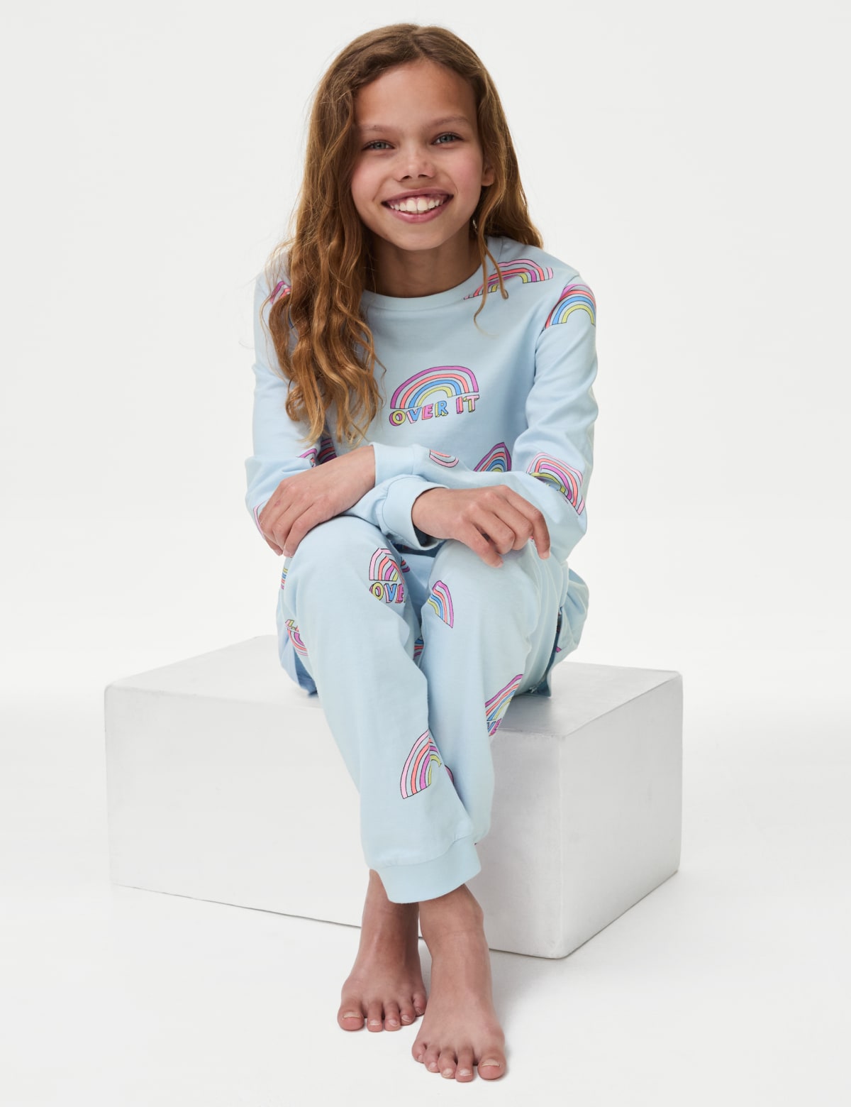 

Marks & Spencer Pure Cotton Rainbow Pyjamas (7-14 Yrs) (GIRLS, BLUE MIX, 9-10Y)