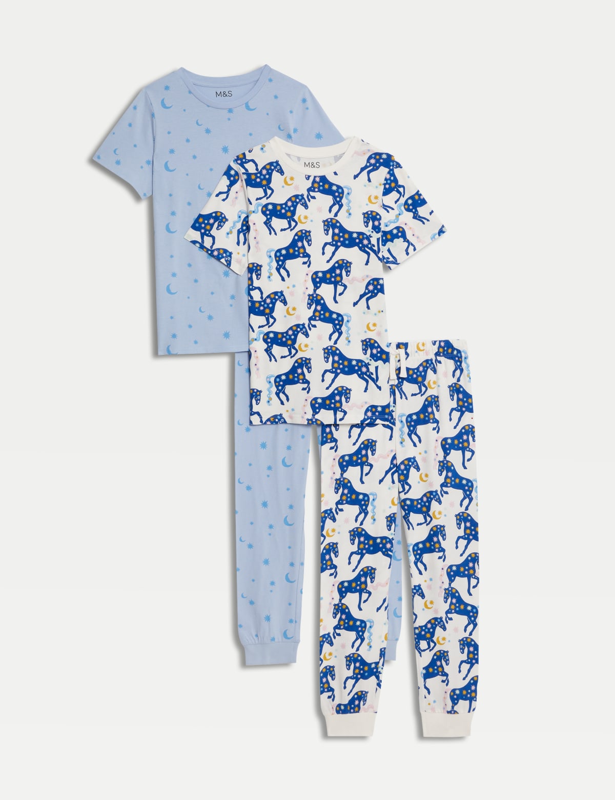 

Marks & Spencer 2pk Pure Cotton Print Pyjama Sets (6-16 Yrs) (GIRLS, BLUE MIX, 11-12)