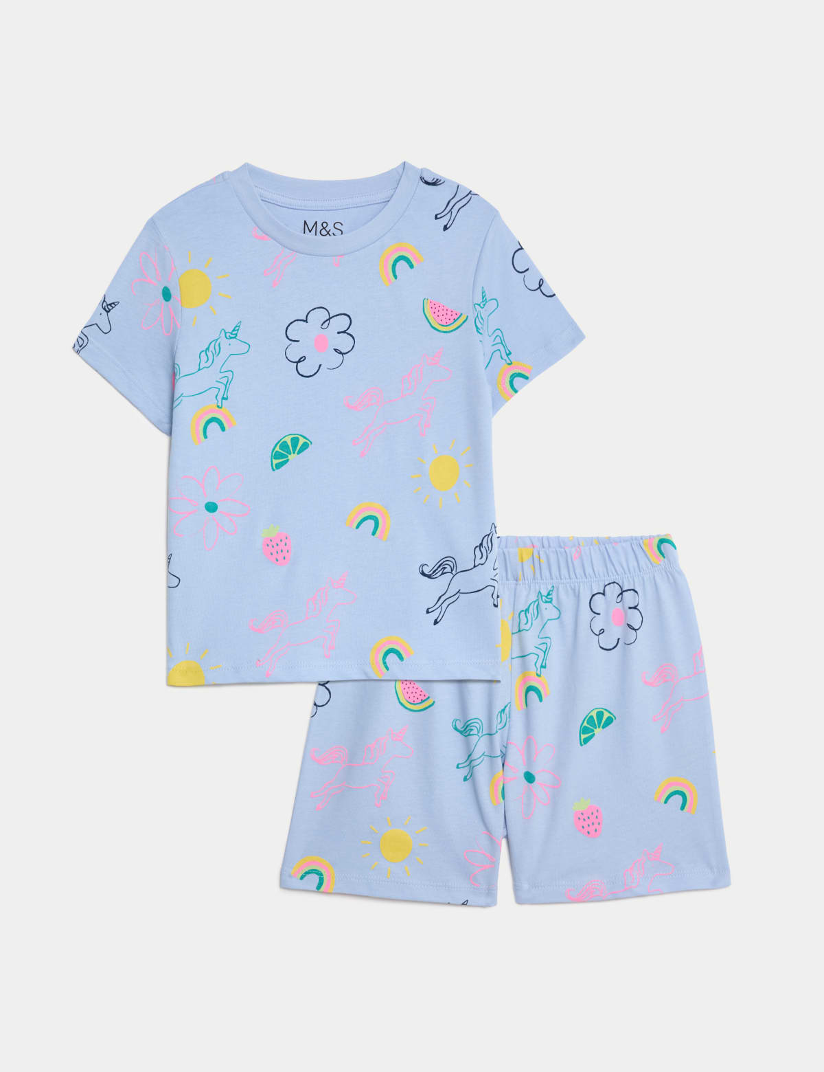 

Marks & Spencer Pure Cotton Unicorn Pyjamas (1-8 Yrs) (GIRLS, BLUE MIX, 3-4 Y)