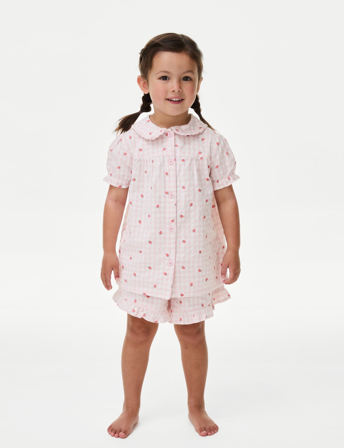 

Marks & Spencer Pure Cotton Strawberry Checked Pyjamas (1-8 Yrs) (GIRLS, PINK MIX, 4-5 Y)