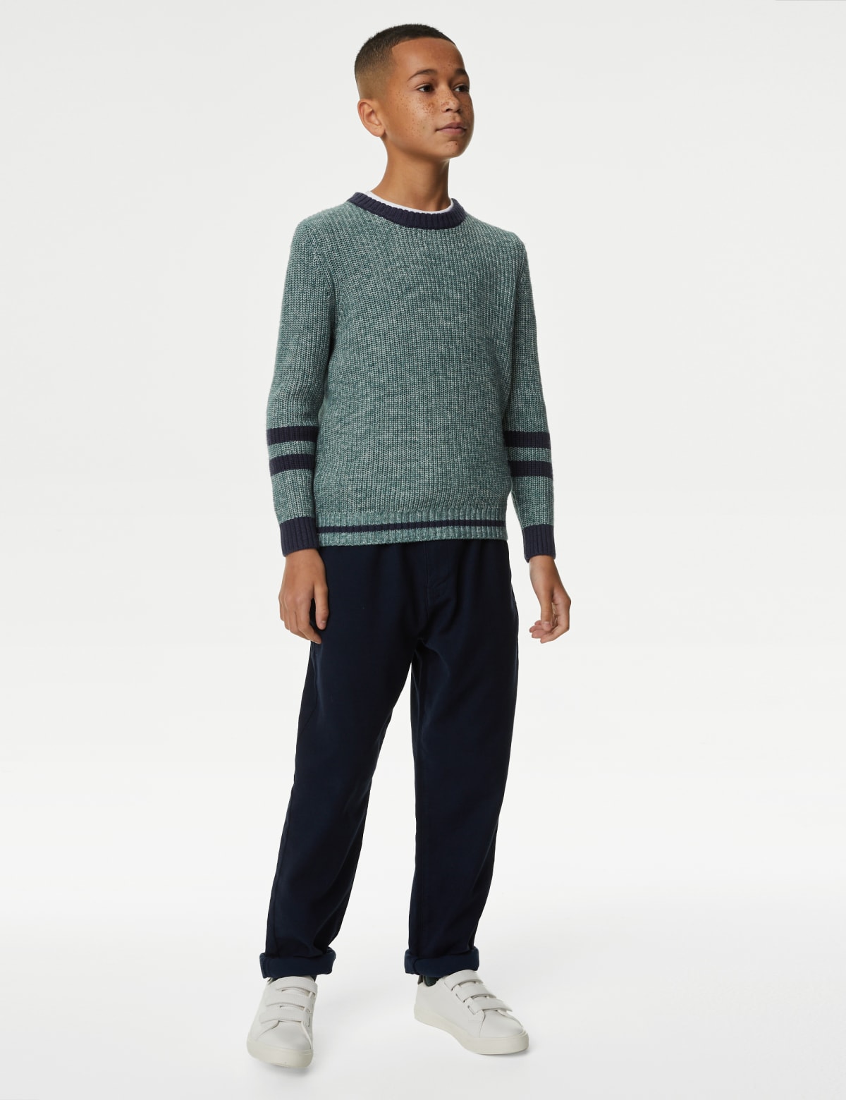 

Marks & Spencer Cotton Rich Jumper (6-16 Yrs) (BOYS, SMOKEY GREEN, 9-10Y)